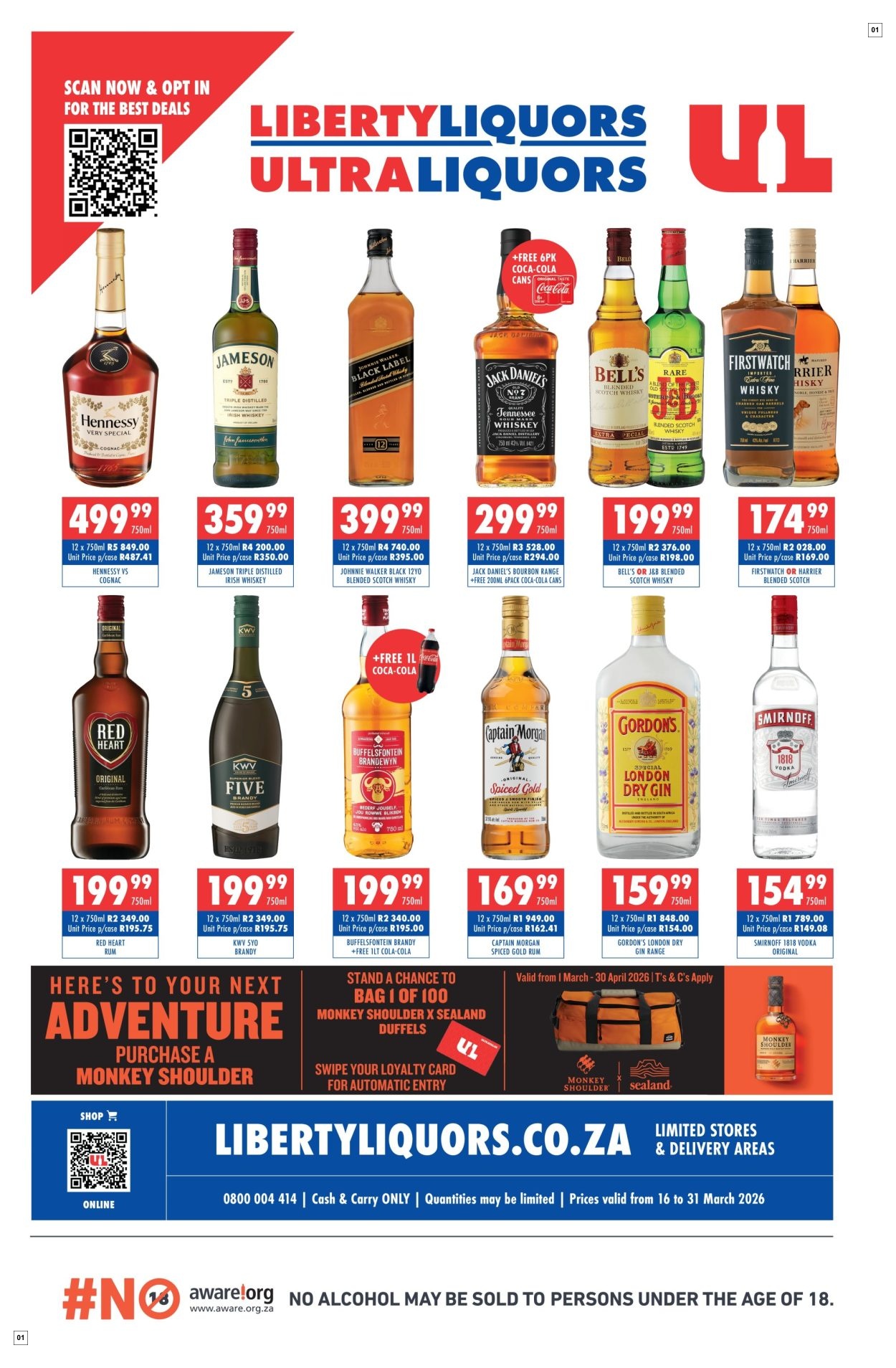 Liberty Liquors Specials 16 Mar - 31 Mar