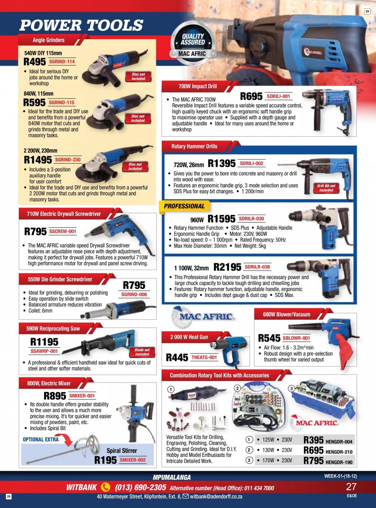 Adendorff Machinery Mart Quality Tools (En) - Page 29