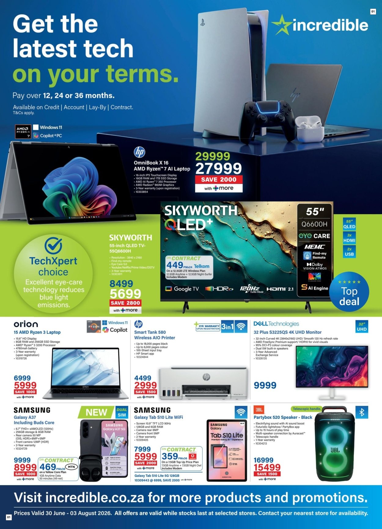 Incredible Connection Specials 30 Jun - 03 Aug