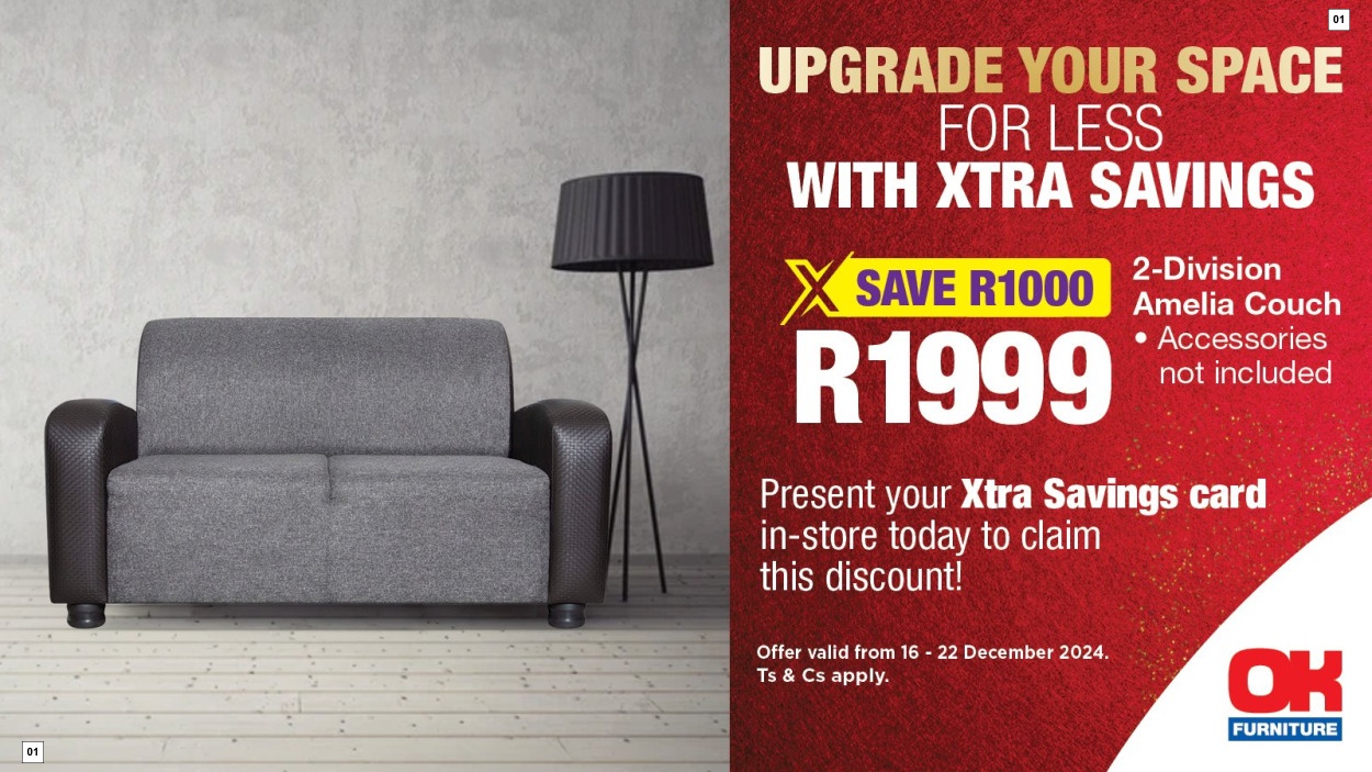 OK Furniture Specials 16 Dec - 22 Dec