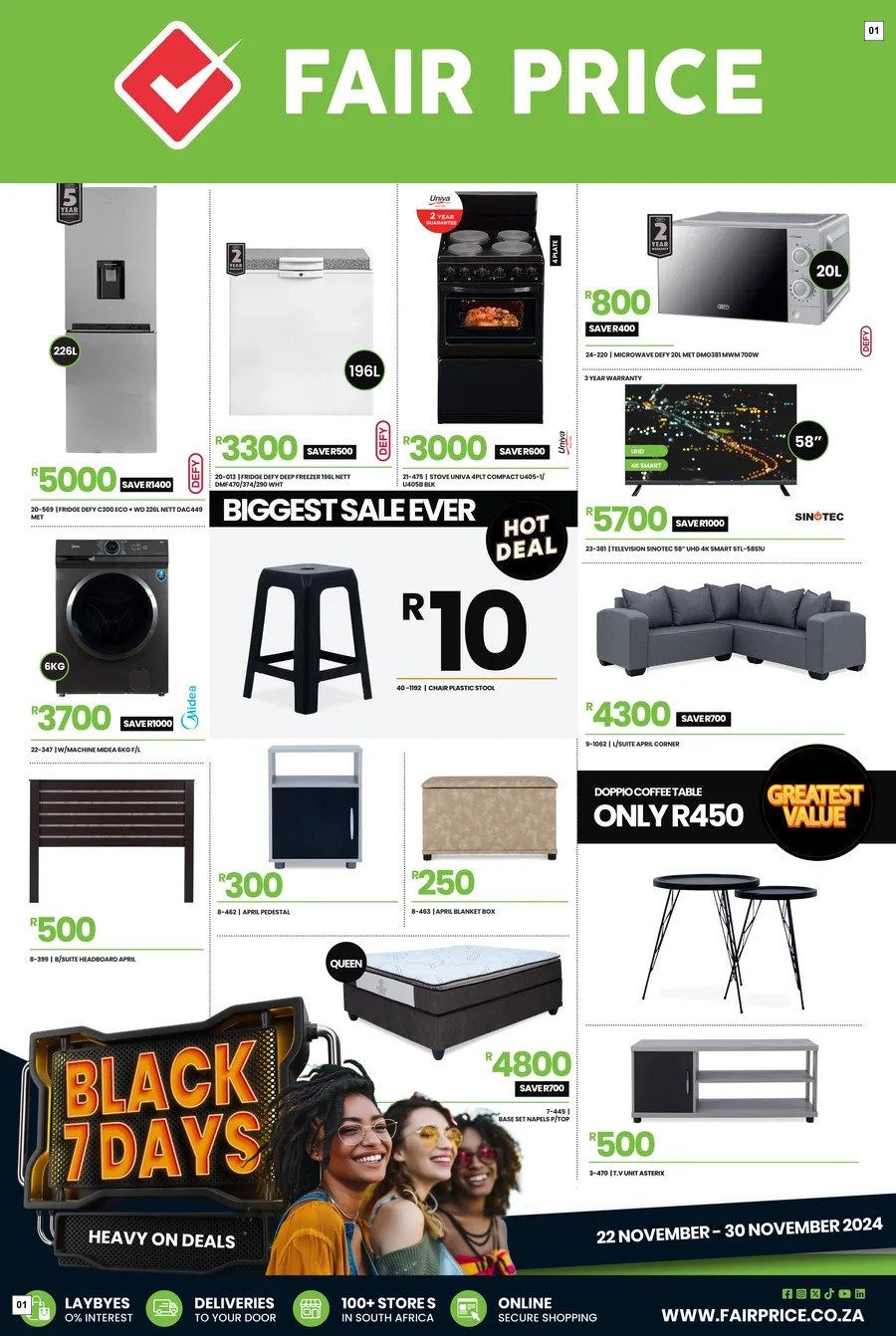 Fair Price Specials 22 Nov - 30 Nov