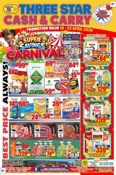 Three Star Cash And Carry Specials 10 Apr - 23 Apr