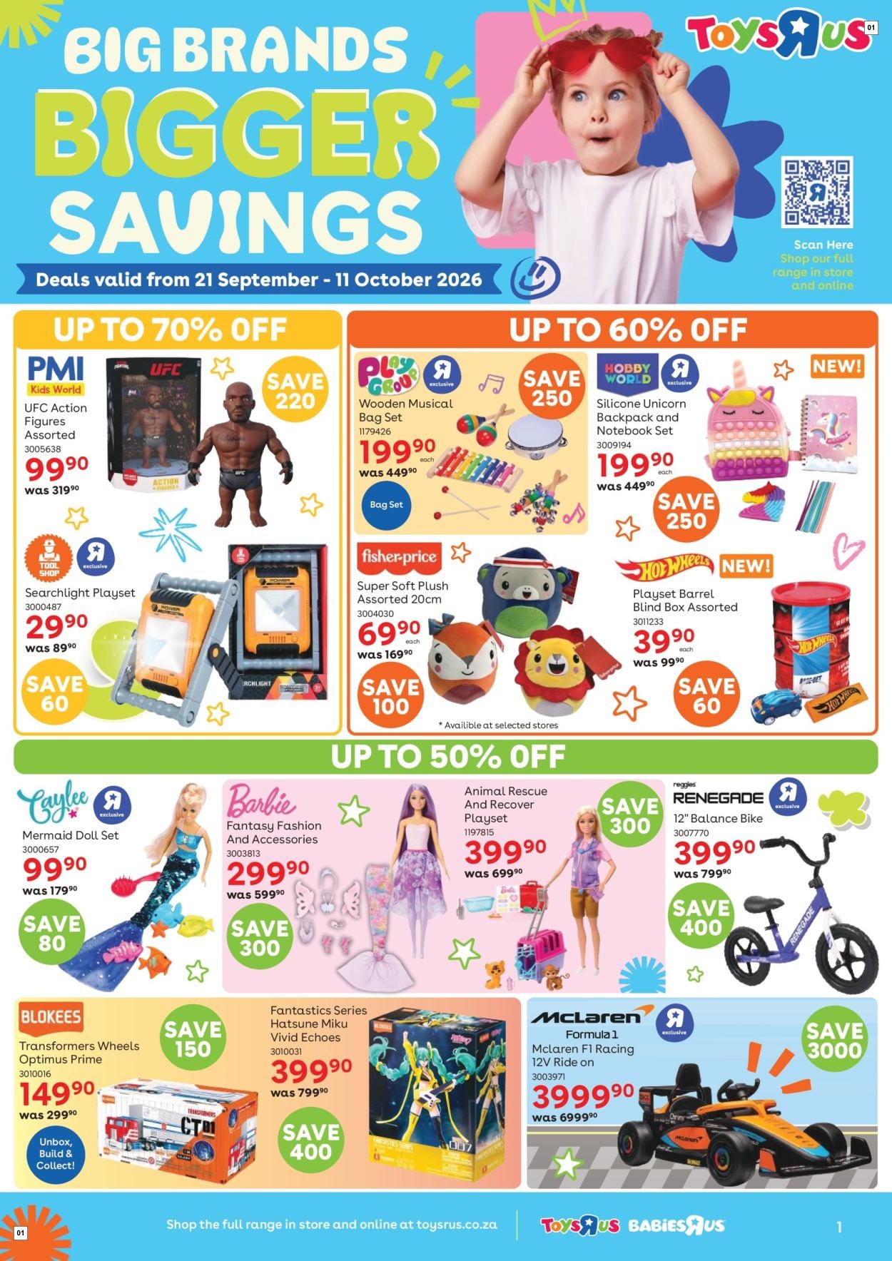 Toys R Us Specials 21 Sept - 11 Oct