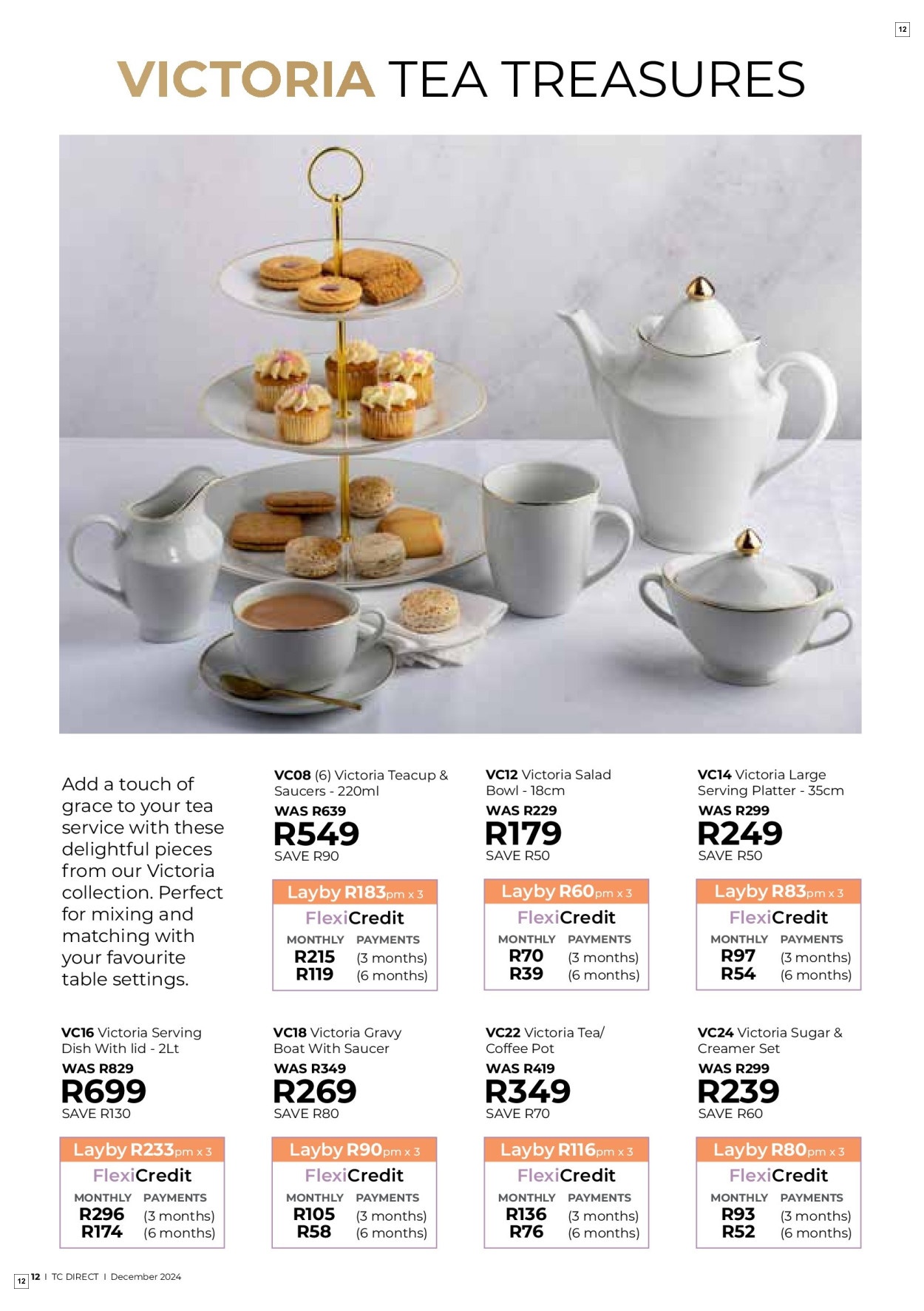 Table Charm Direct Specials 01 Dec - 31 Dec - Page 12