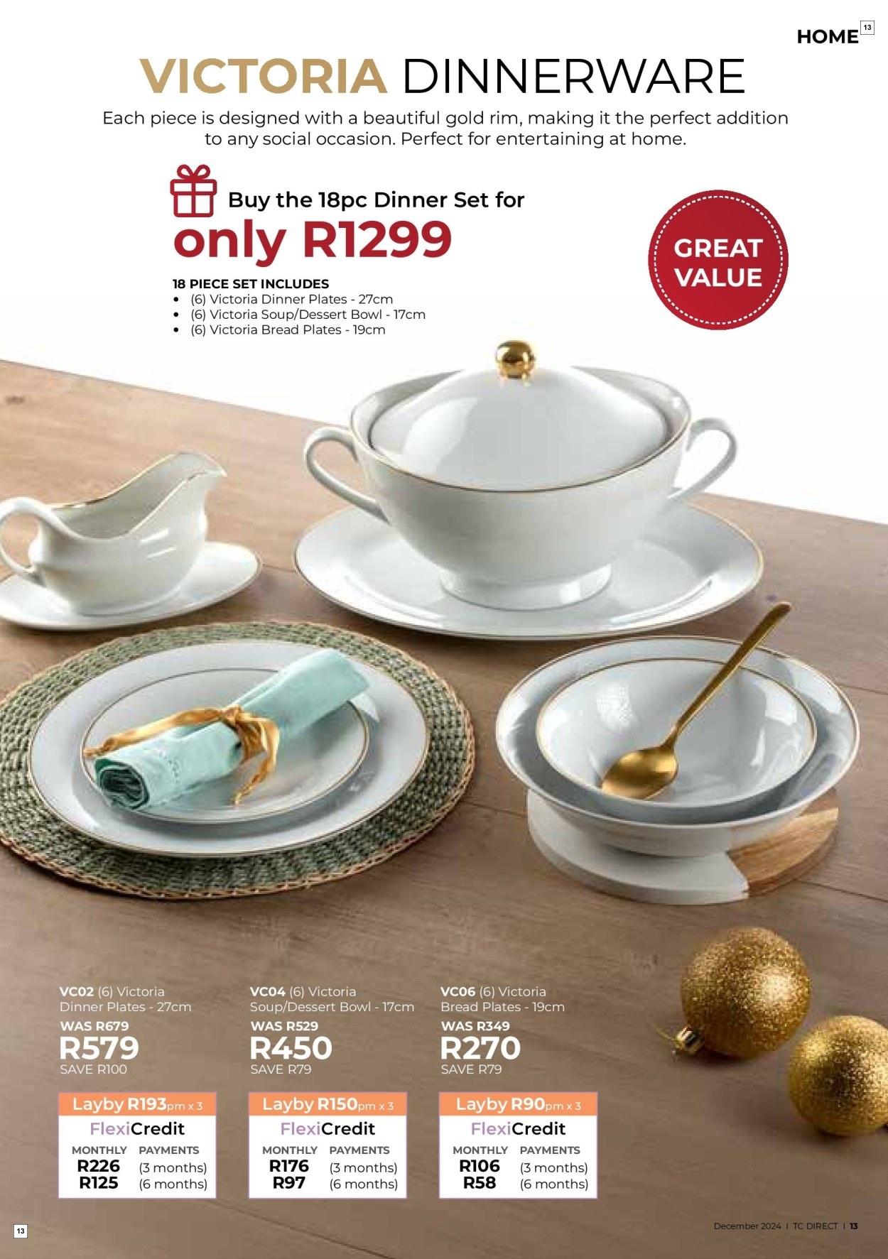 Table Charm Direct Specials 01 Dec - 31 Dec - Page 13