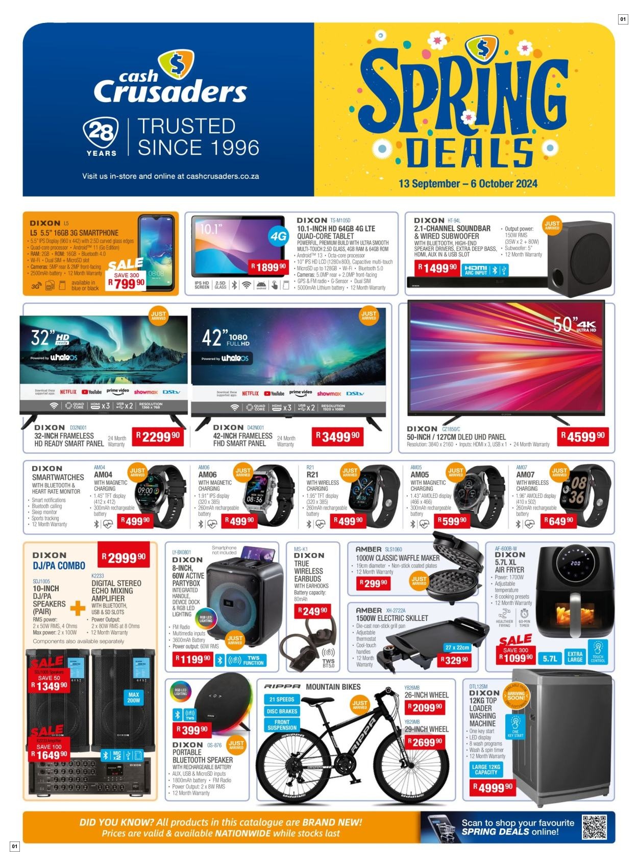 Cash Crusaders Specials 13 Sept - 06 Oct