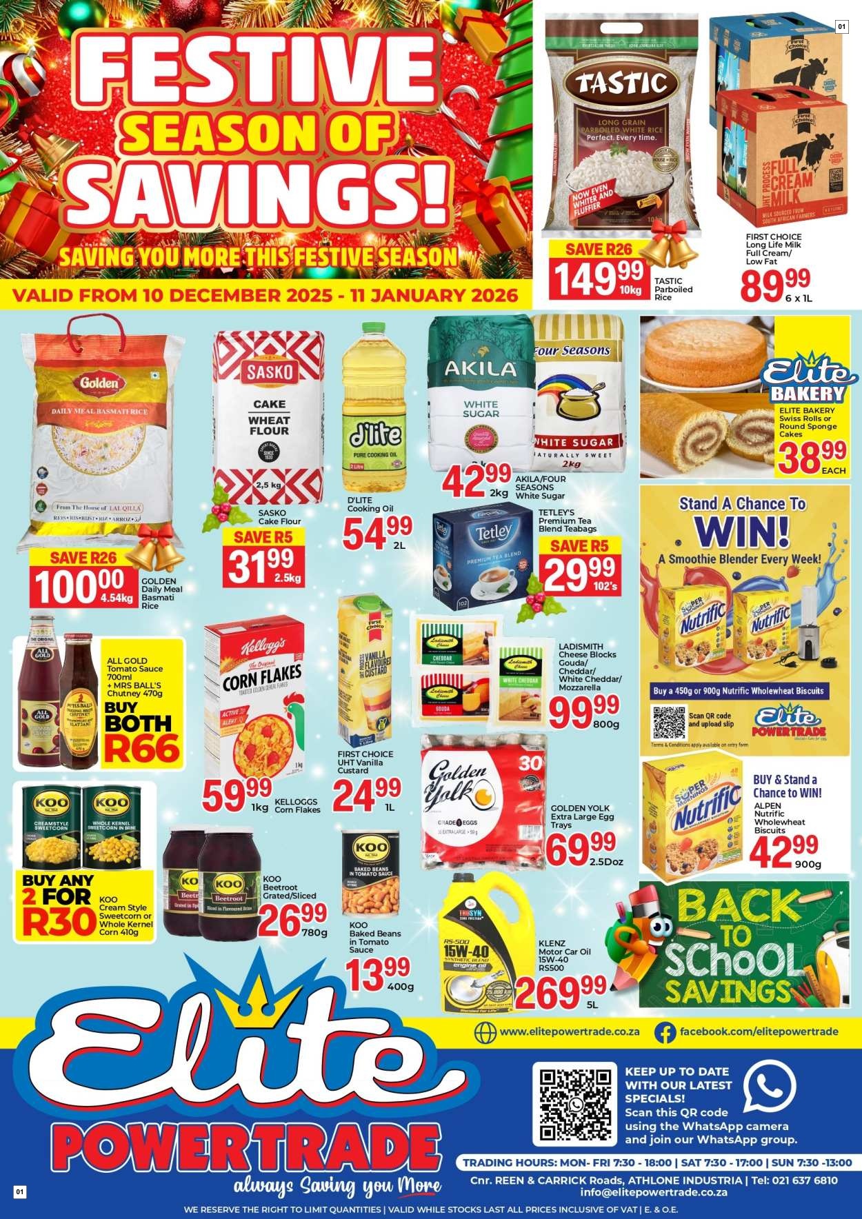 Elite Powertrade Specials 10 Dec - 11 Jan
