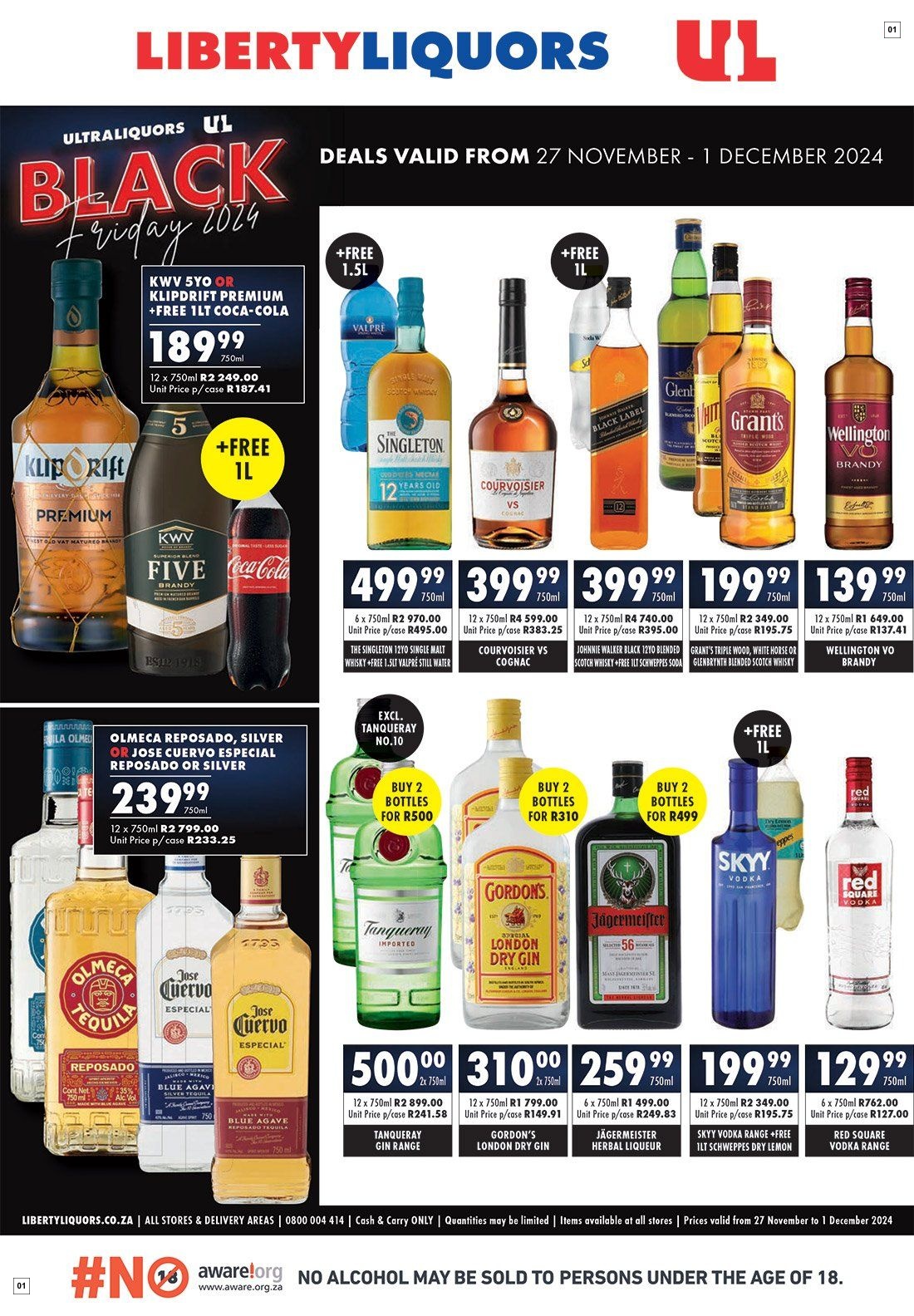 Liberty Liquors Specials 27 Nov - 01 Dec