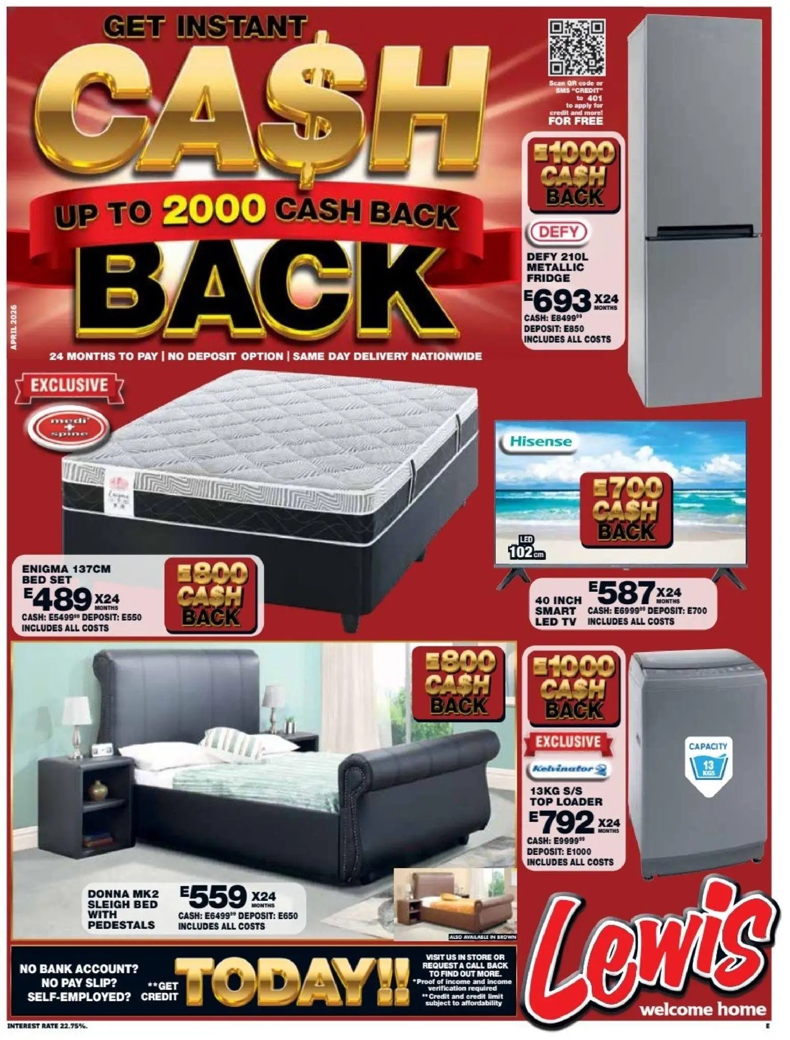 Lewis Stores Eswatini Cash Back Brochure