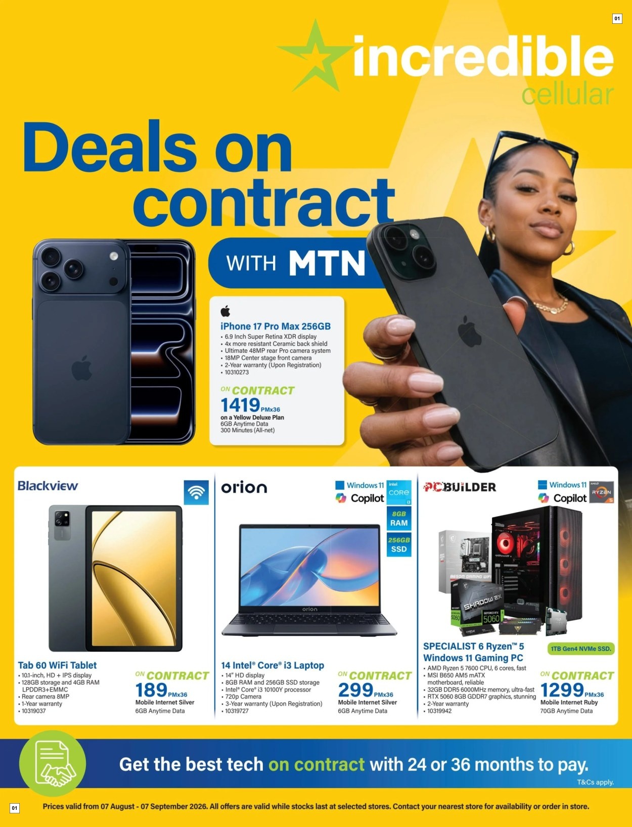 Incredible Connection Specials 07 Aug - 07 Sept