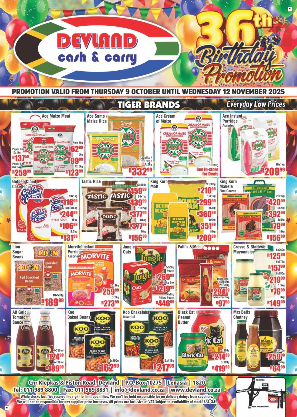 Devland Specials 09 Oct - 12 Nov