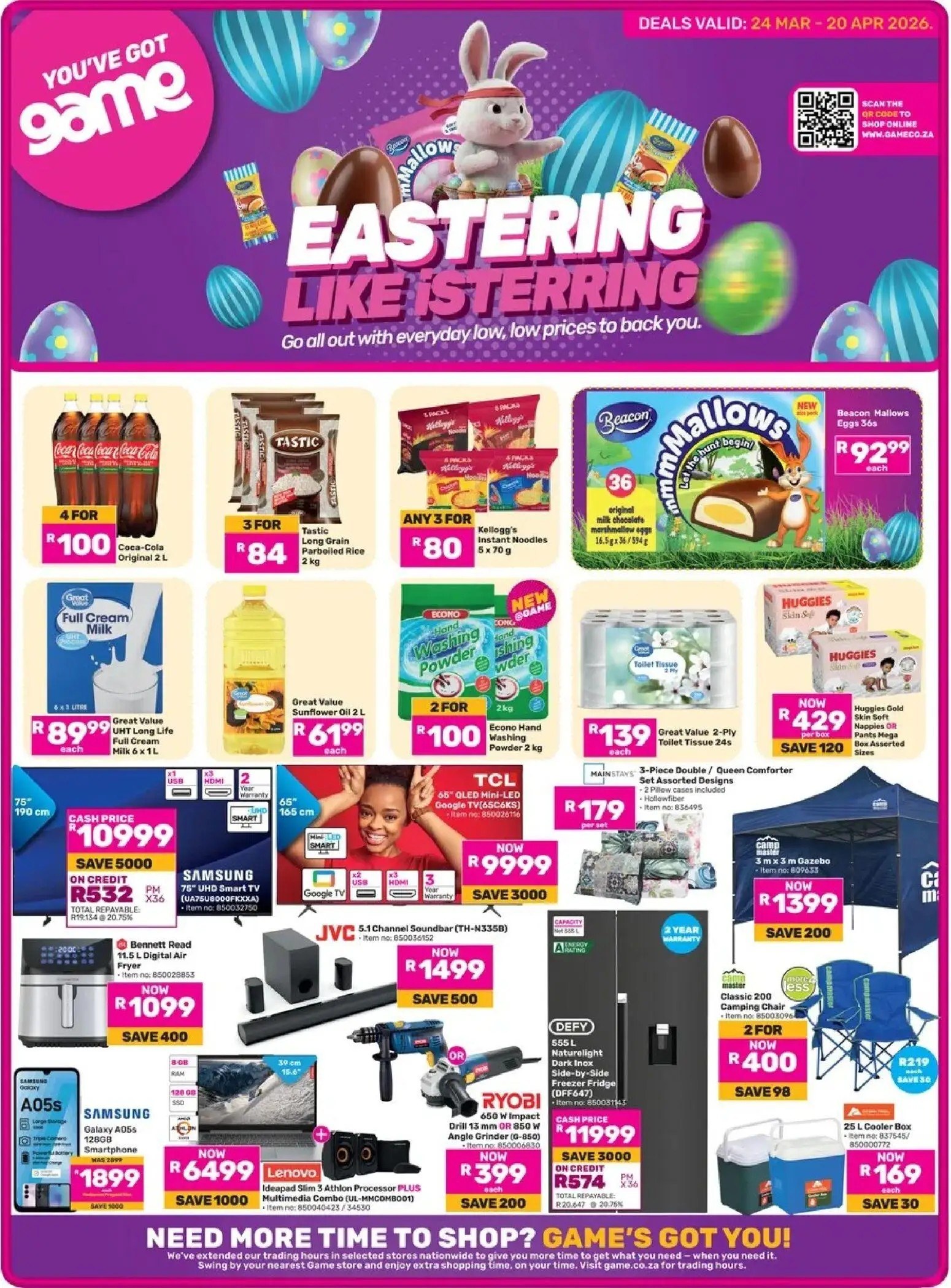 Game Specials 24 Mar - 20 Apr