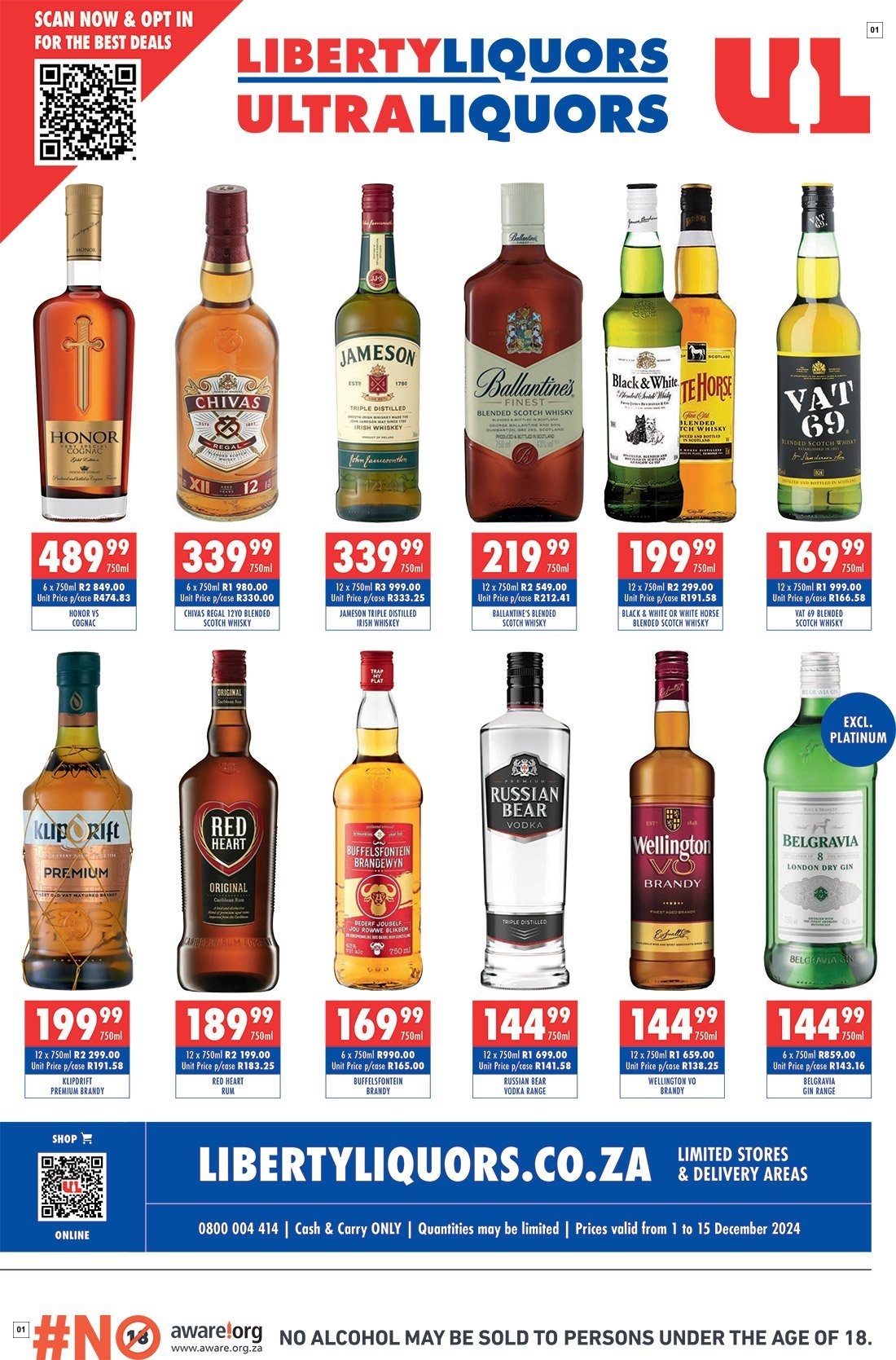 Liberty Liquors Specials 01 Dec - 15 Dec