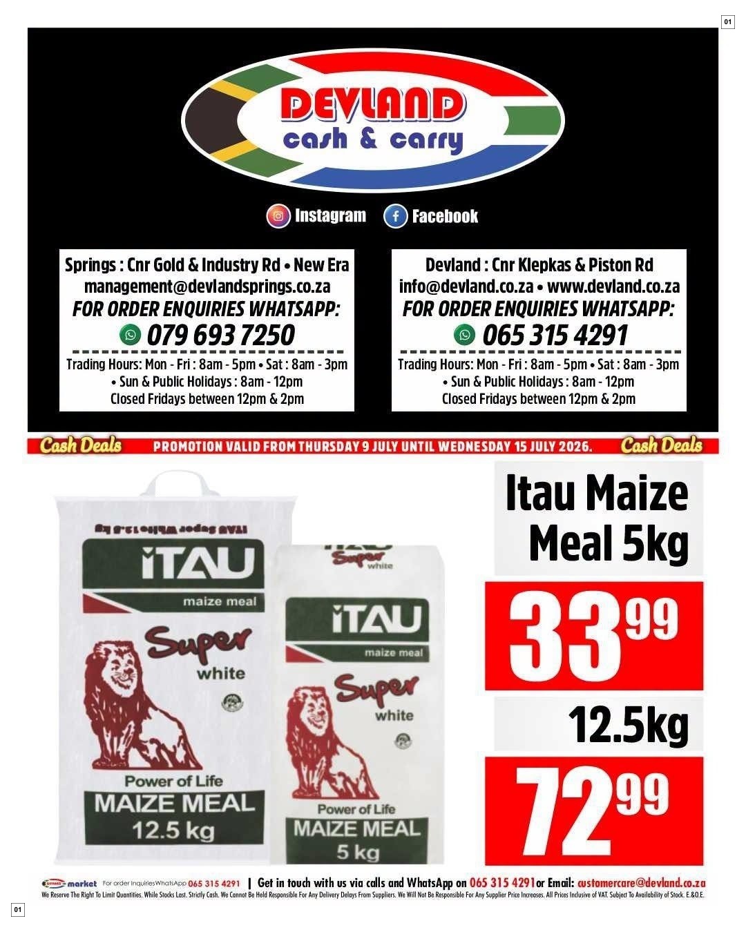 Devland Specials 09 Jul - 15 Jul