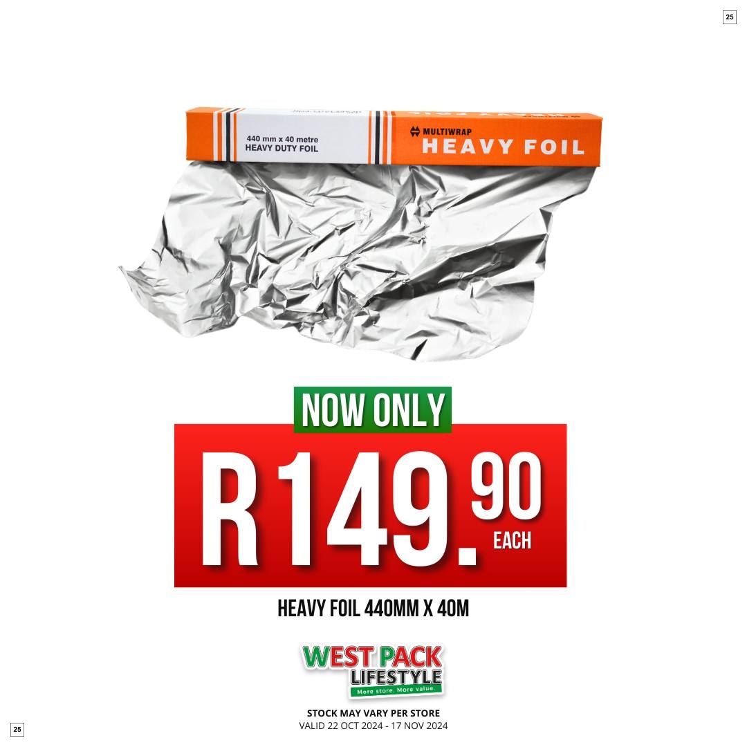 West Pack Lifestyle Specials 22 Oct - 17 Nov - Page 25