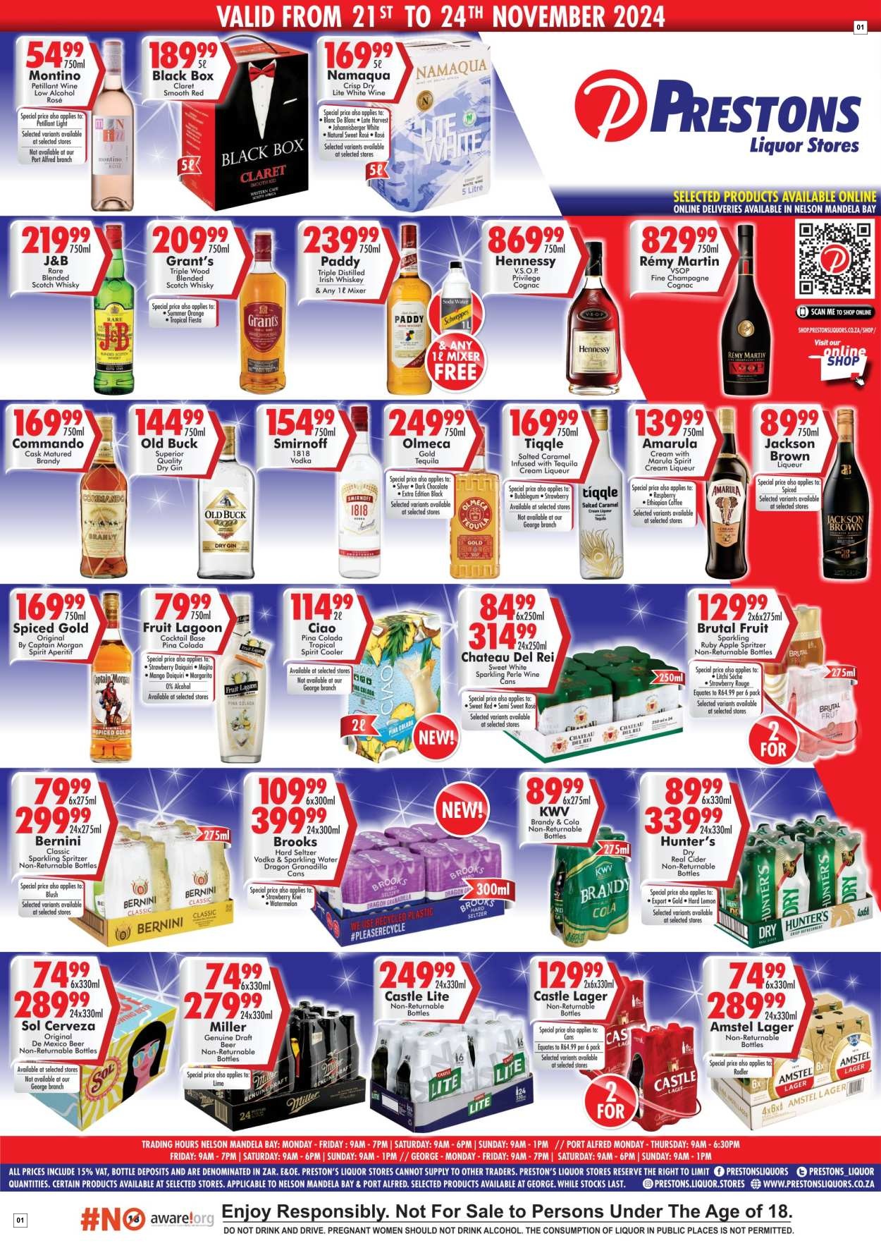 Prestons Liquor Stores Wine Specials