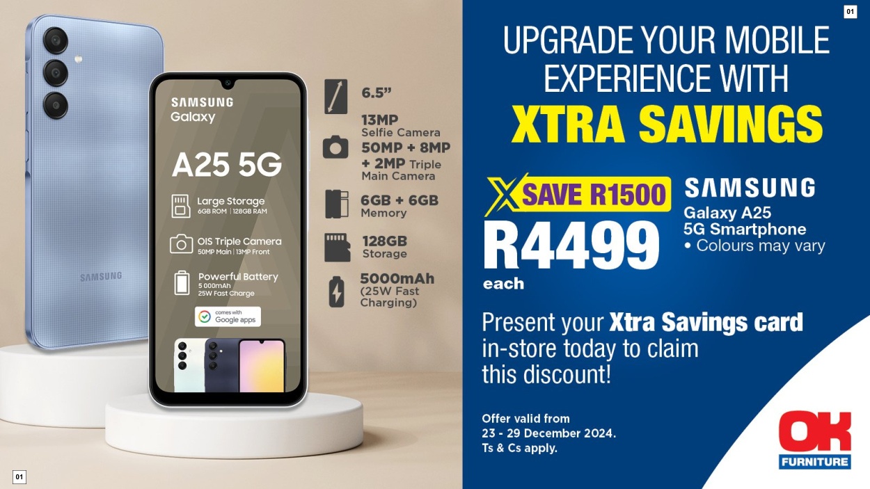OK Furniture Specials 23 Dec - 29 Dec