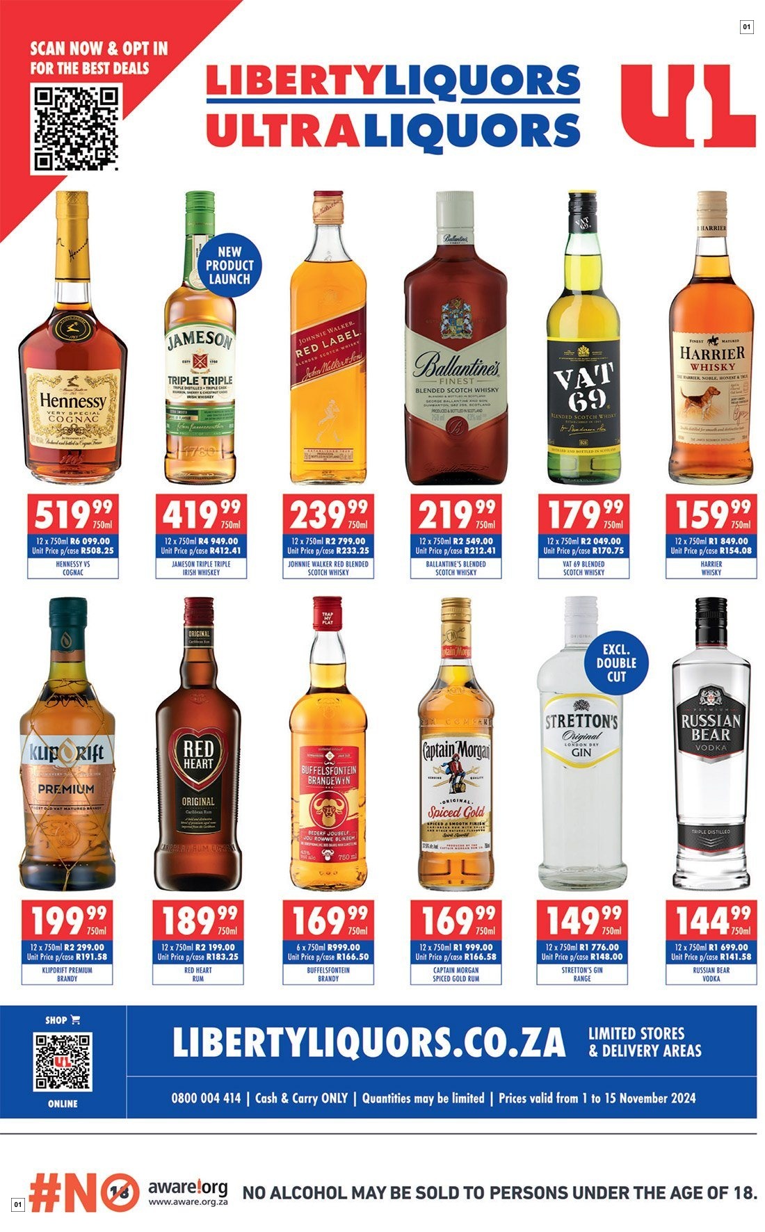 Liberty Liquors Specials 01 Nov - 15 Nov