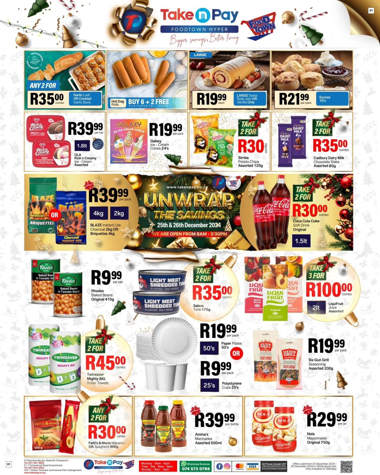 Take N Pay Specials 25 Dec - 26 Dec