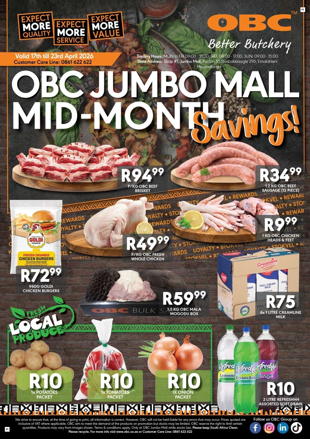 OBC Specials 17 Apr - 23 Apr