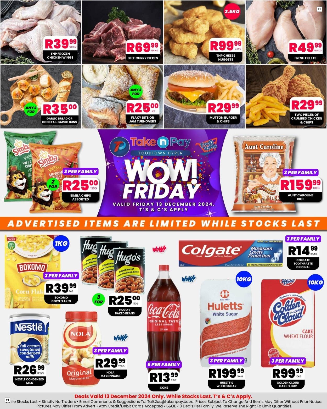 Take N Pay Specials 13 Dec - 13 Dec