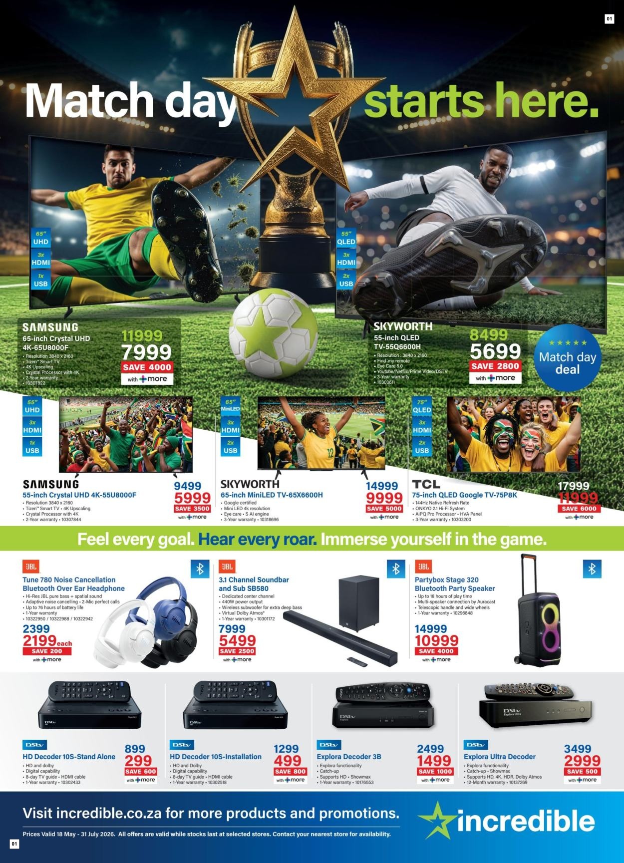 Incredible Connection Specials 18 May - 31 Jul