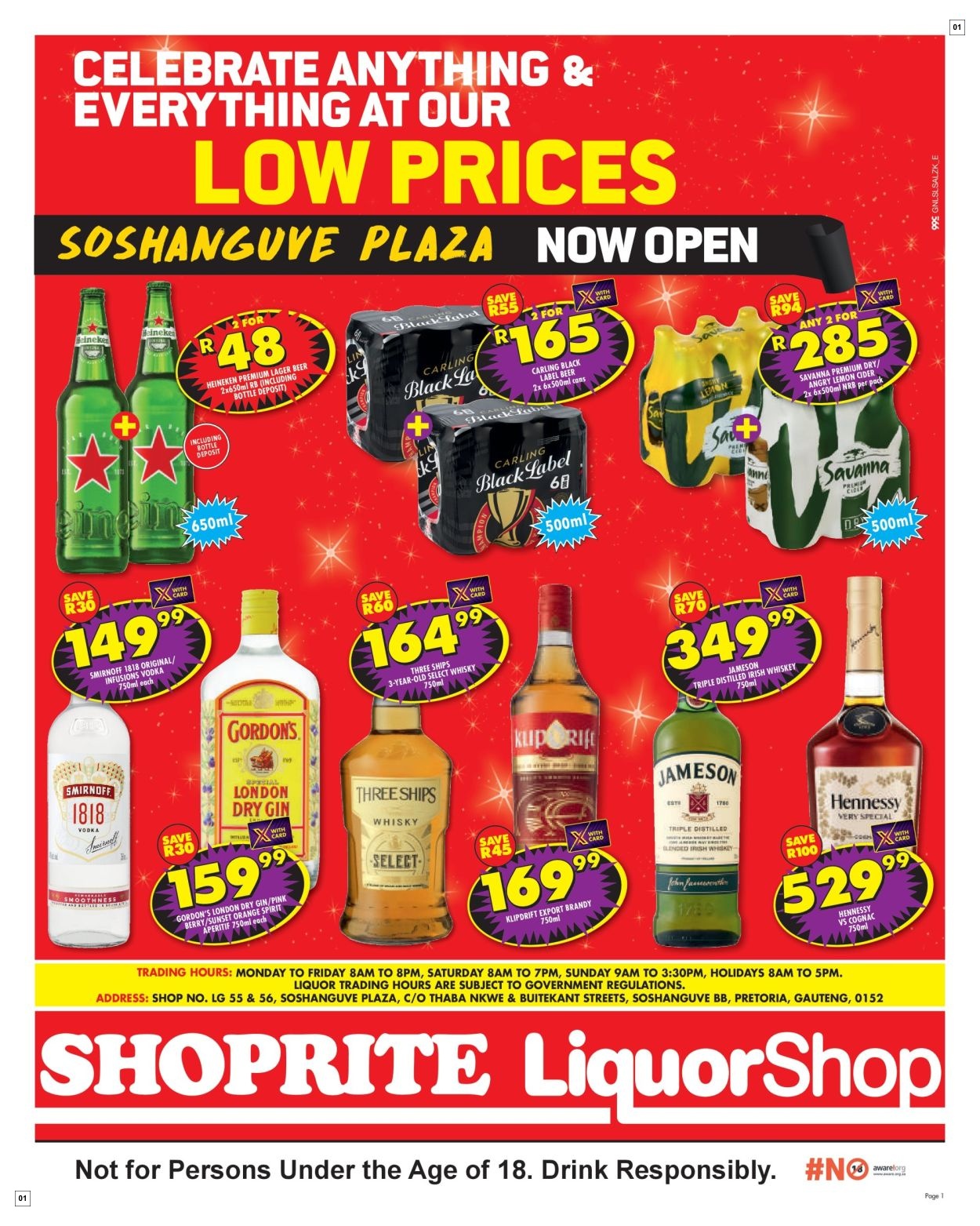 Shoprite Liquorshop Low Prices Soshanguve Plaza - Page 1