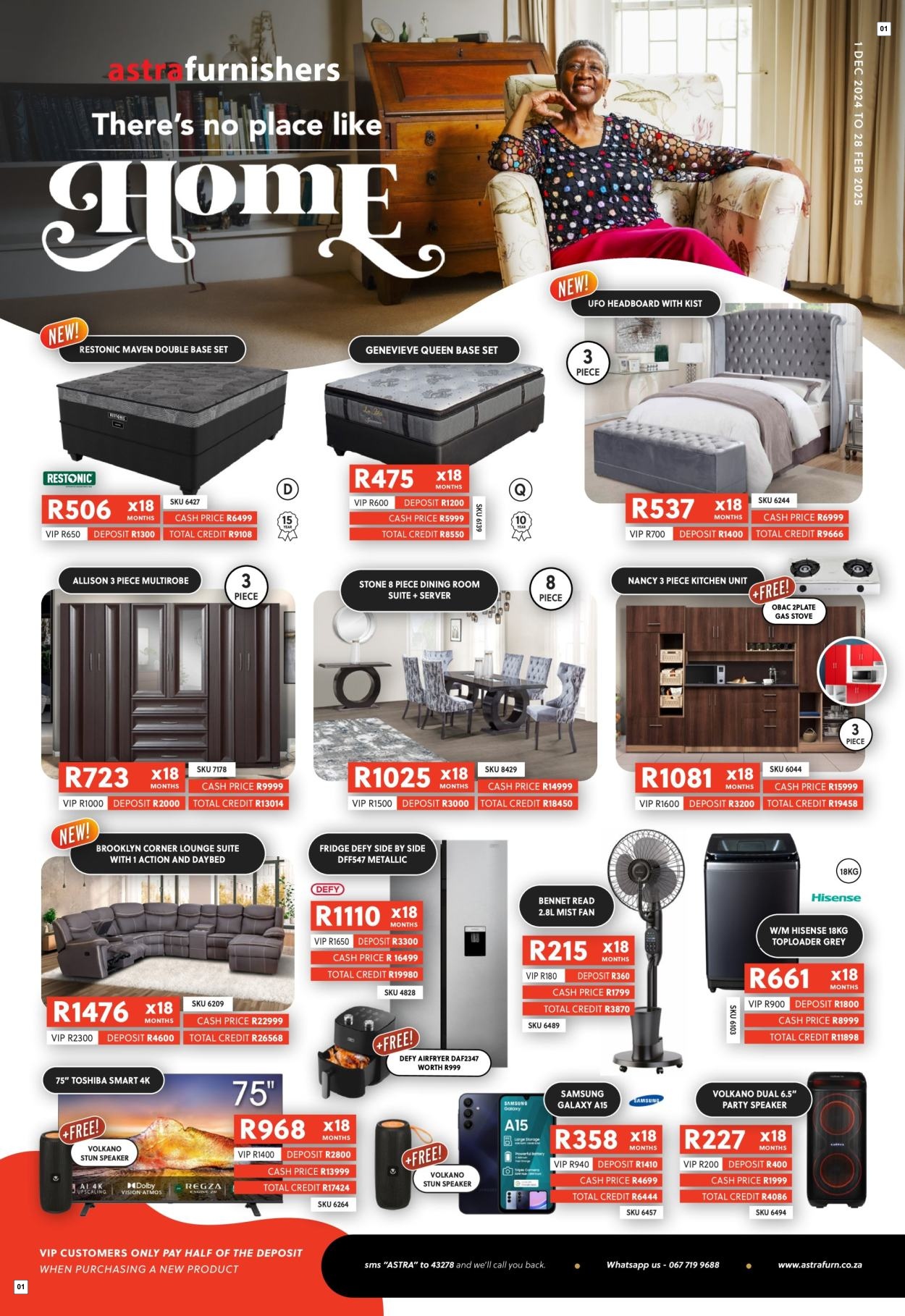 Astra Furnishers Specials 01 Dec - 28 Feb