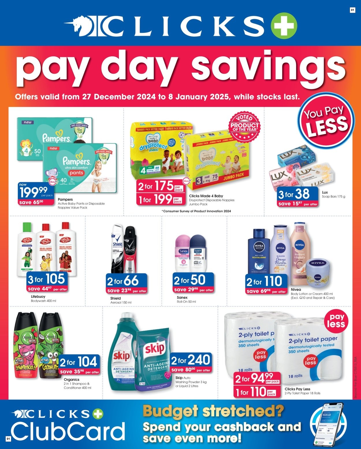 Clicks Specials 27 Dec - 08 Jan
