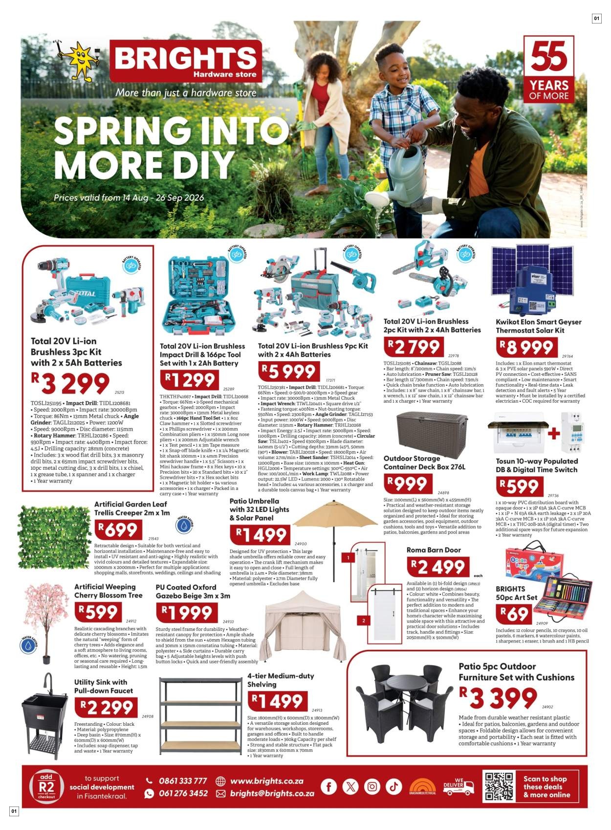 Brights Hardware Specials 14 Aug - 26 Sept