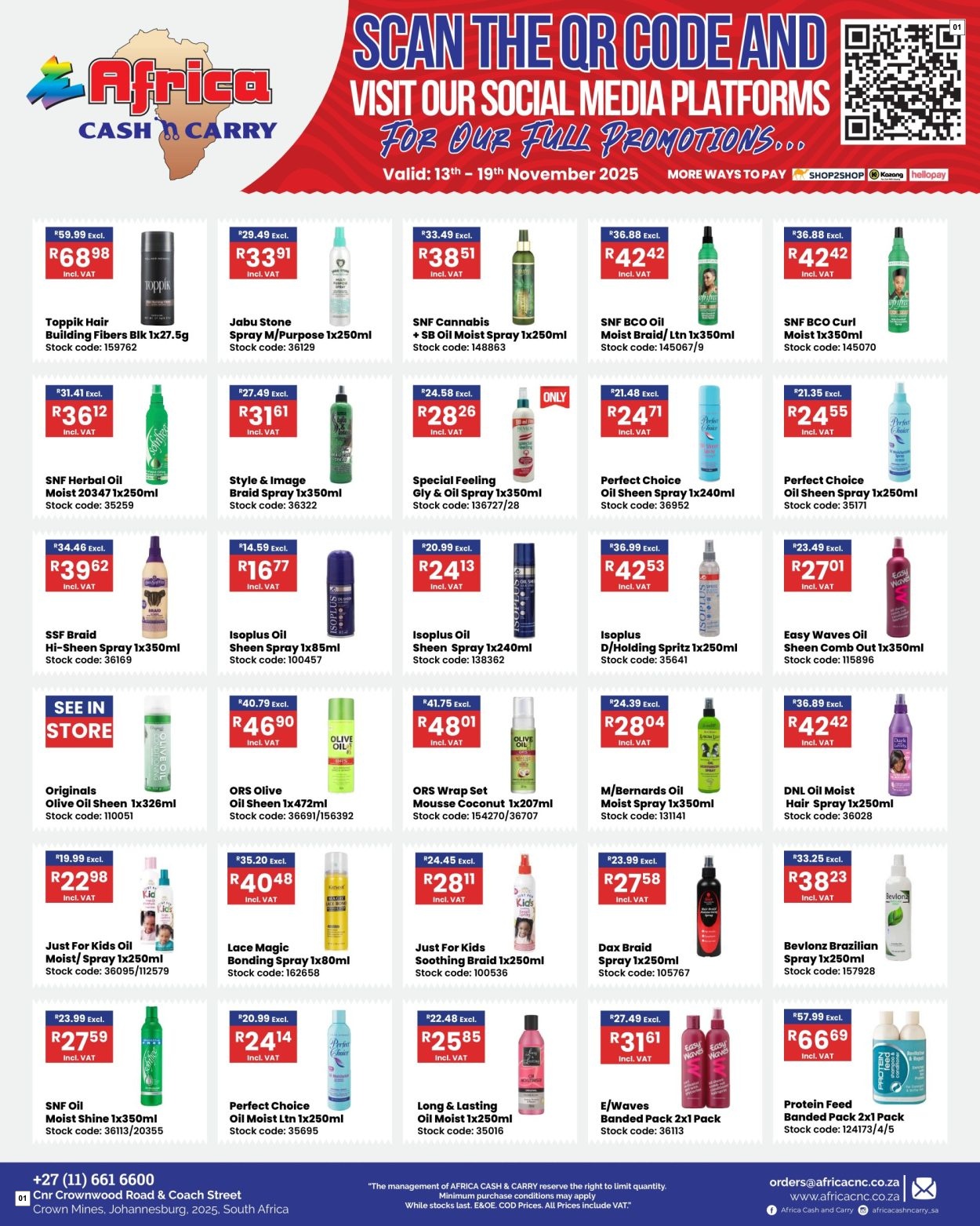 Africa Cash & Carry Catalogue - Saturday Promo