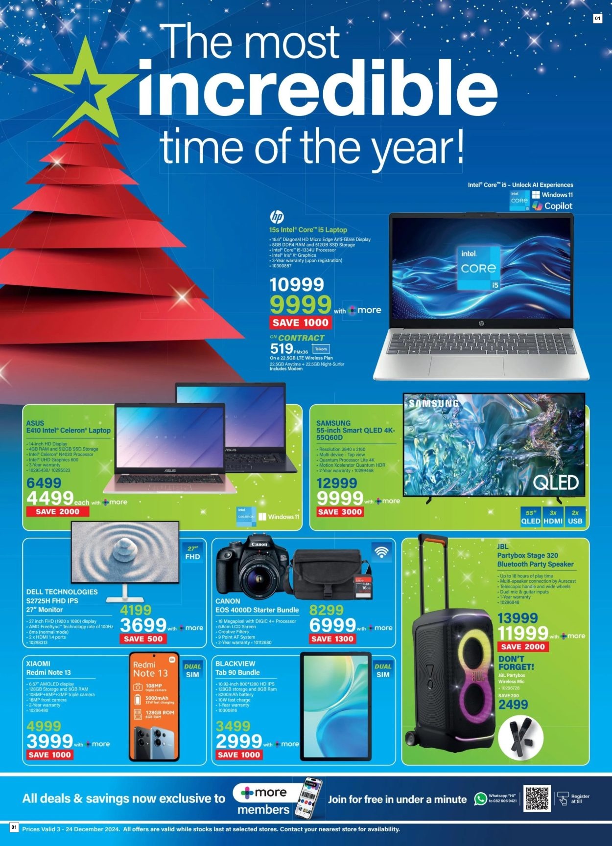 Incredible Connection Specials 03 Dec - 24 Dec