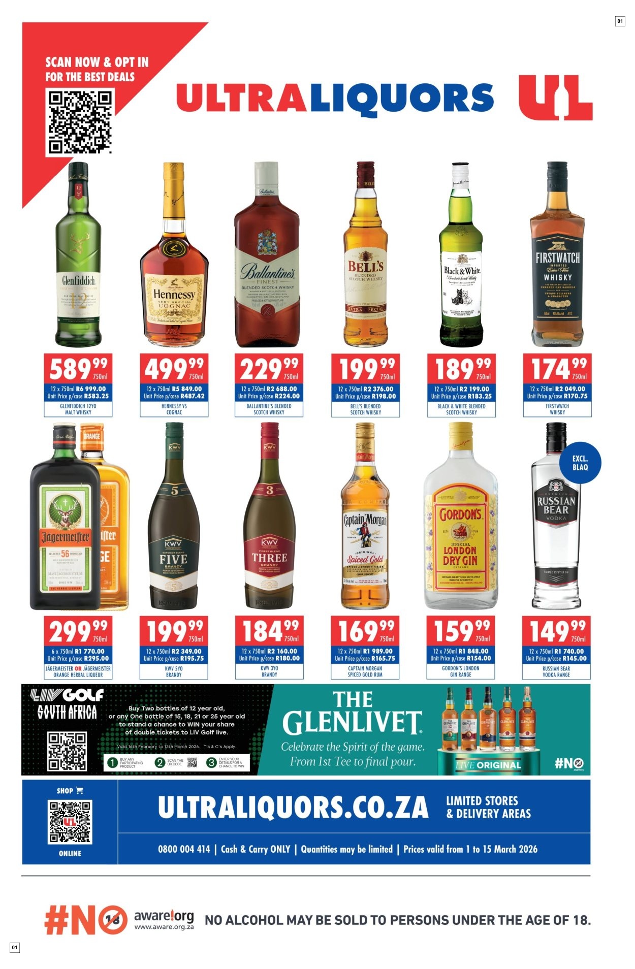Ultra Liquors Specials 01 Mar - 15 Mar