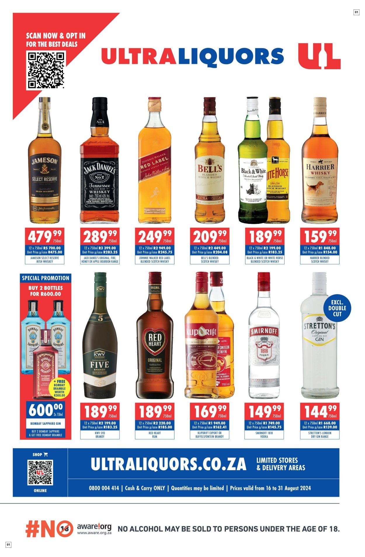 Ultra Liquors Specials 16 Aug - 31 Aug