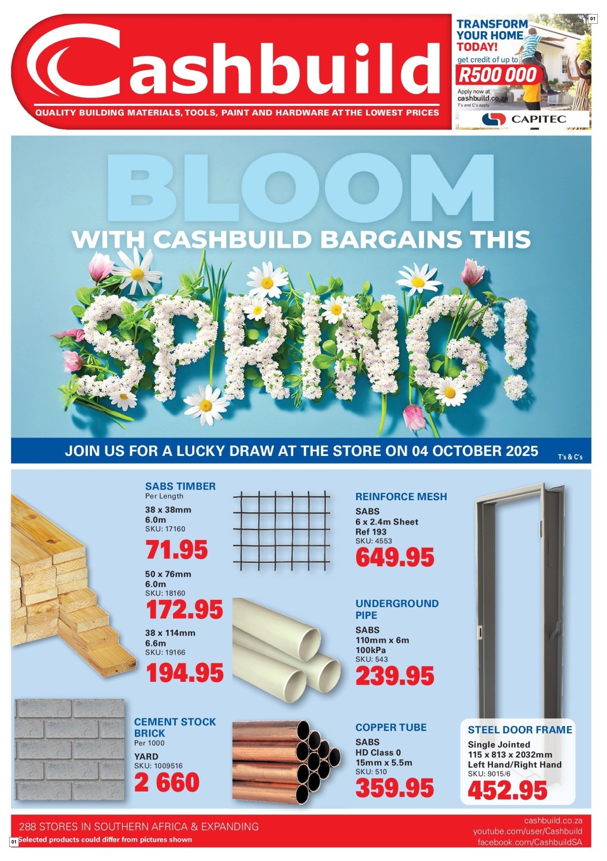 Cashbuild Specials 22 Sept - 19 Oct