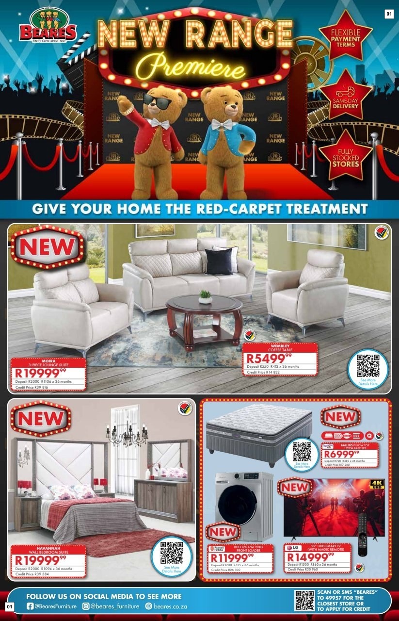 Beares Specials 12 Aug - 18 Sept