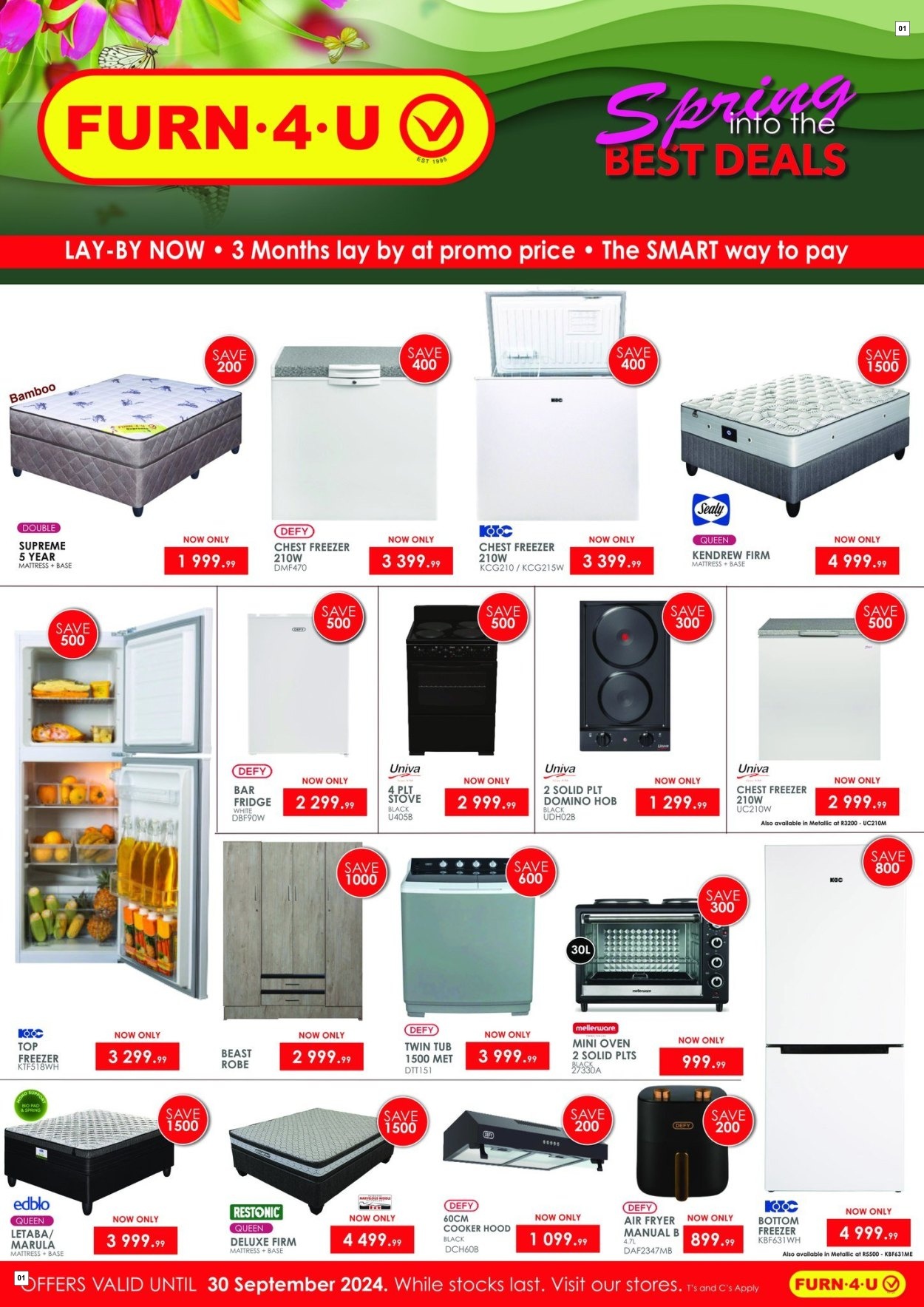 Furn 4 U Specials 01 Sept - 30 Sept