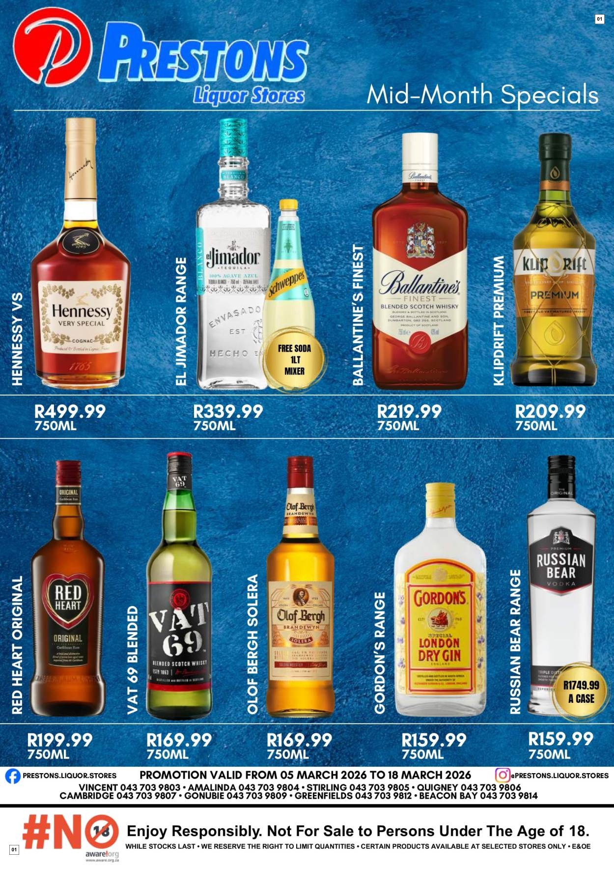 Prestons Liquor Stores St Patrick’s Day Specials