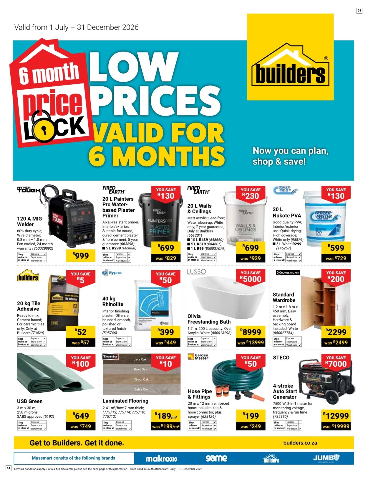 Builders Price Lock Catalogue