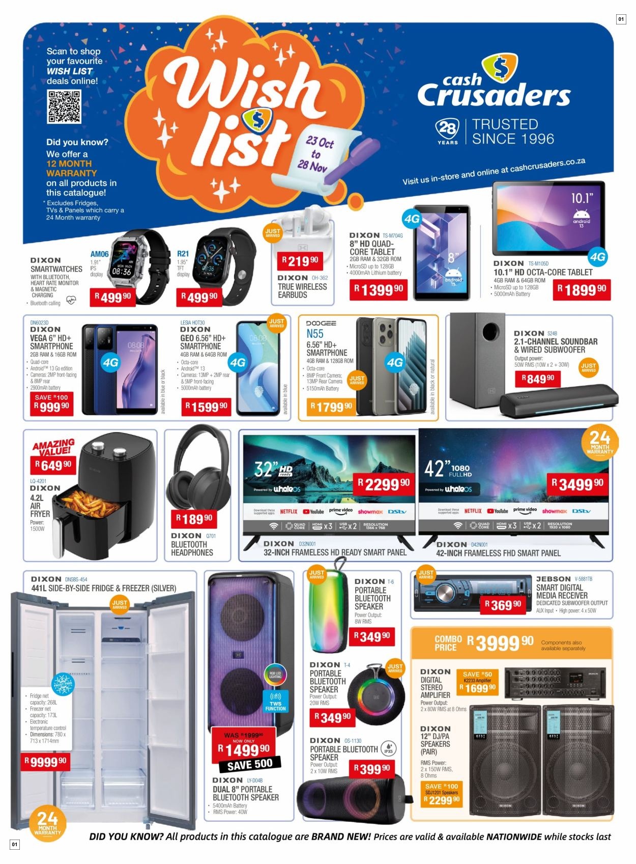 Cash Crusaders Specials 23 Oct - 28 Nov