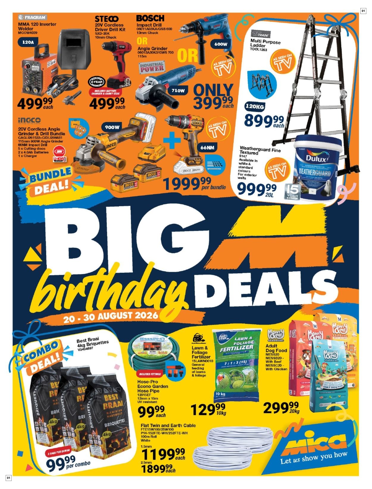 Mica Specials 20 Aug - 30 Aug