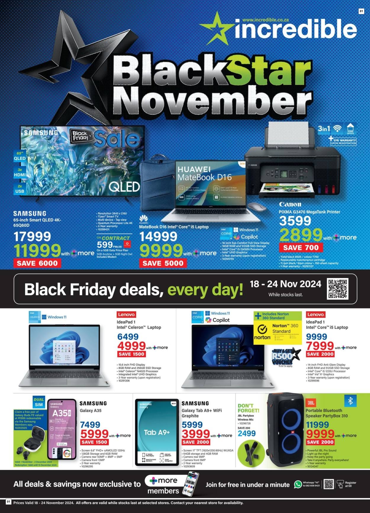 Incredible Connection Specials 18 Nov - 24 Nov