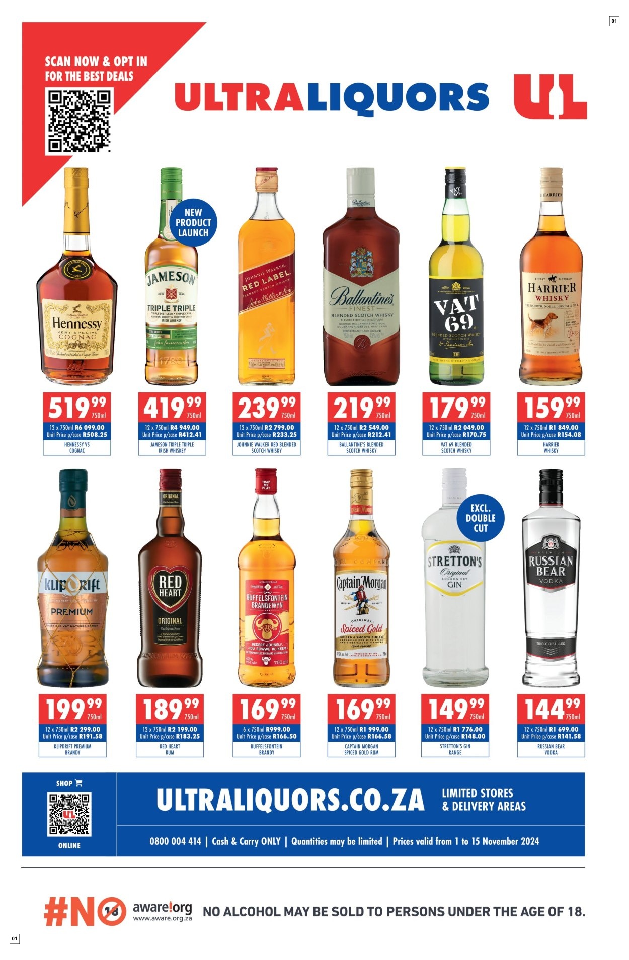Ultra Liquors Specials 01 Nov - 15 Nov