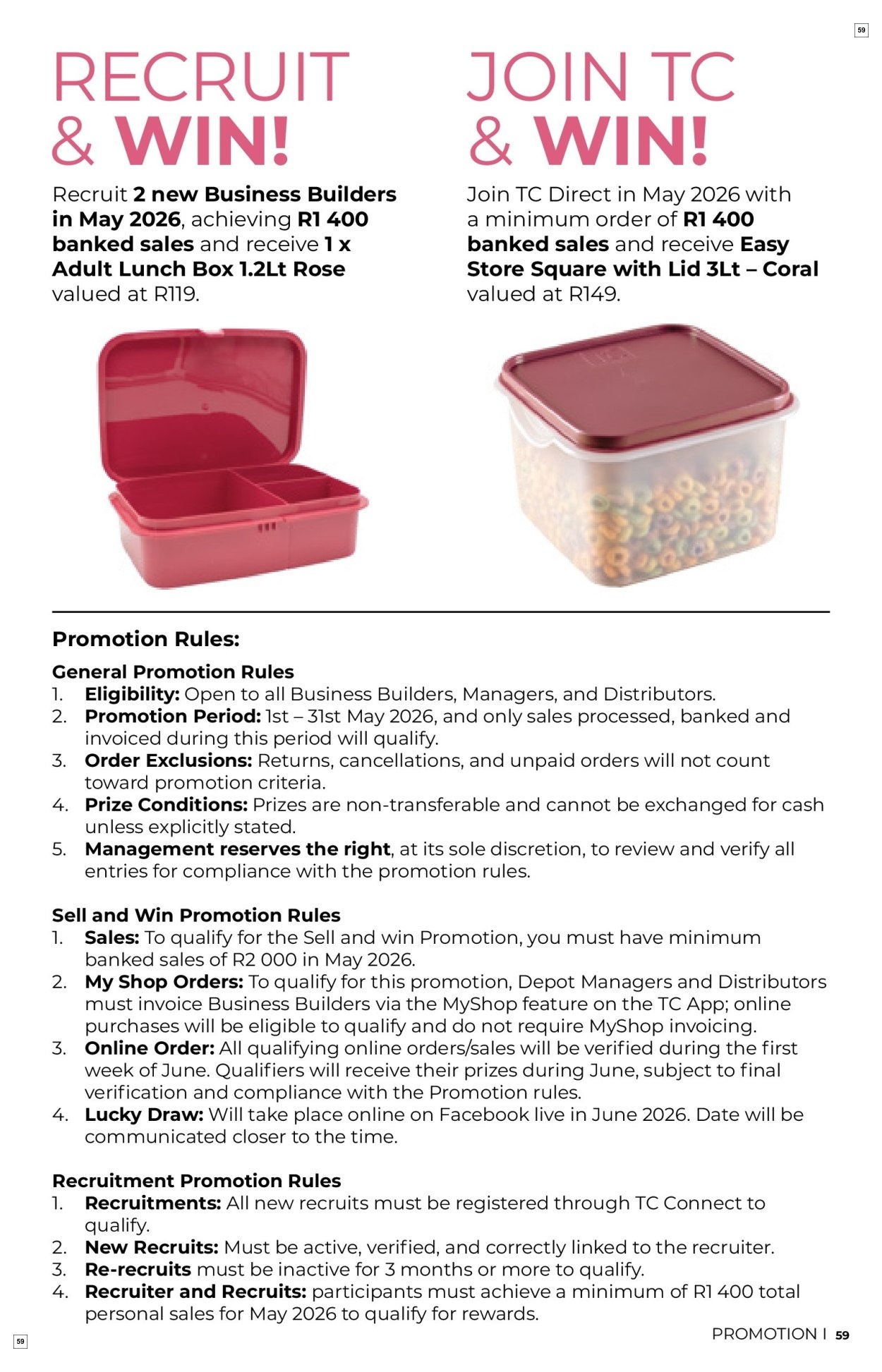 Table Charm Direct Specials 01 May - 31 May - Page 59