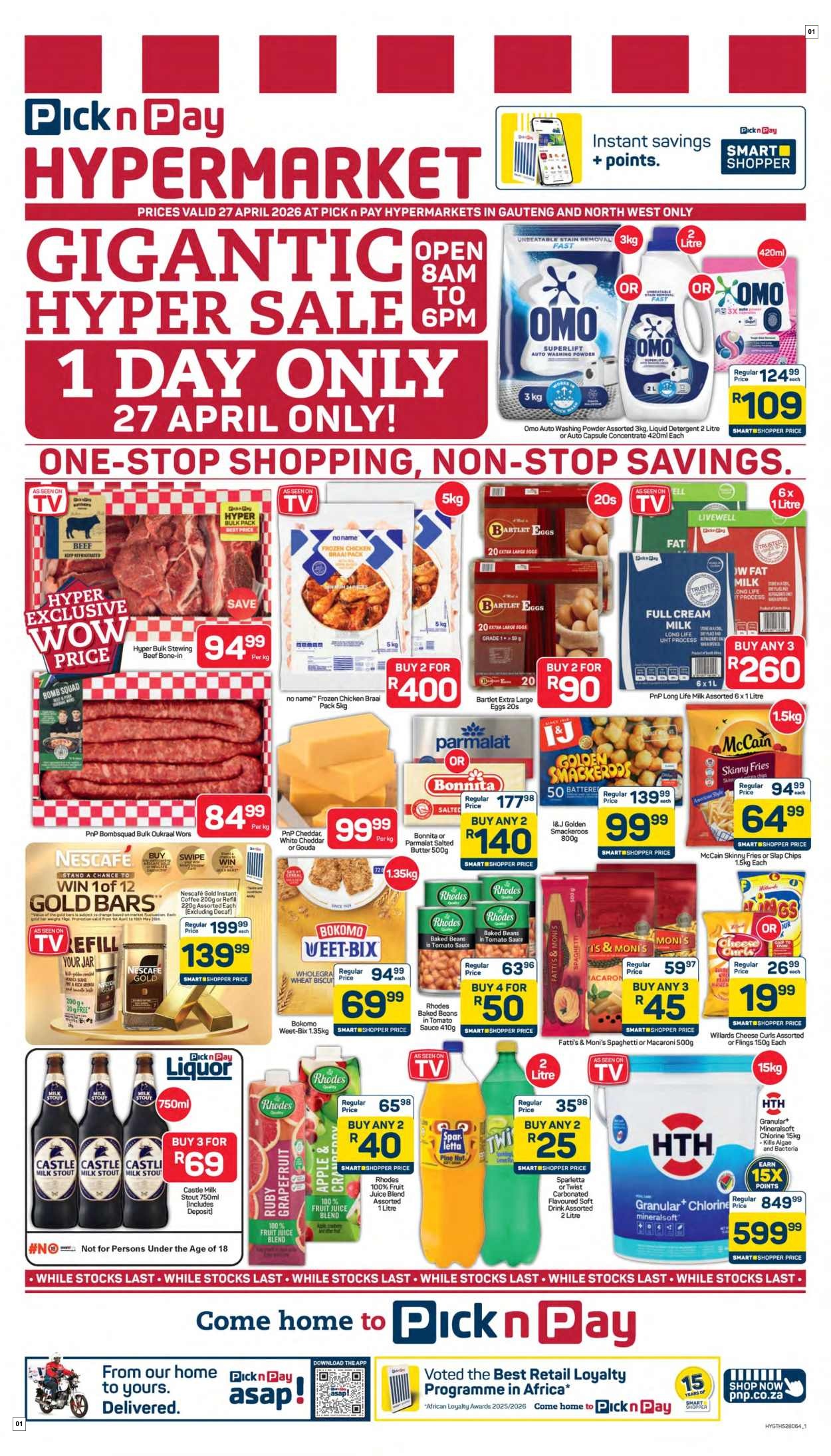 Pick N Pay Hypermarket Hypermarket Gigantic Sale Specials