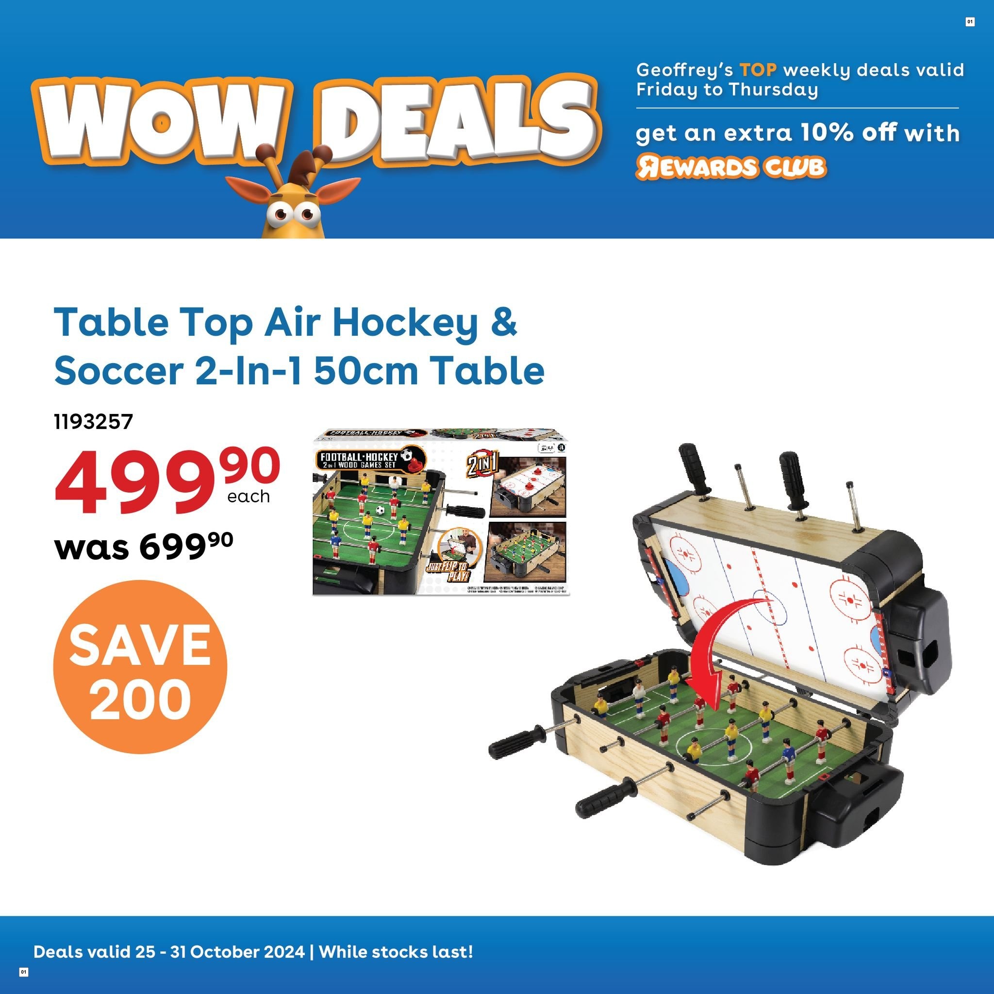 Toys R Us Specials 25 Oct - 31 Oct