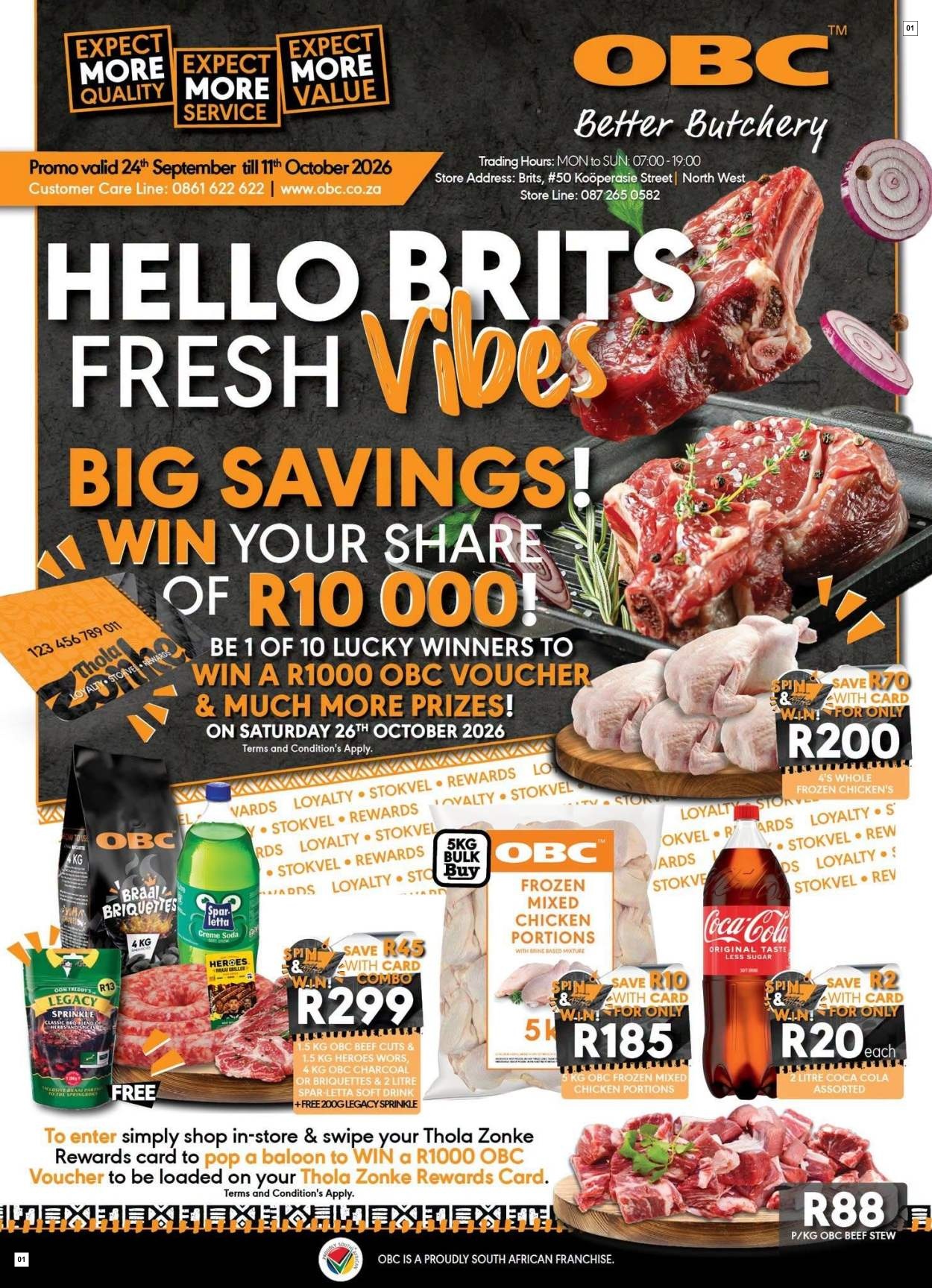 OBC Specials 24 Sept - 11 Oct