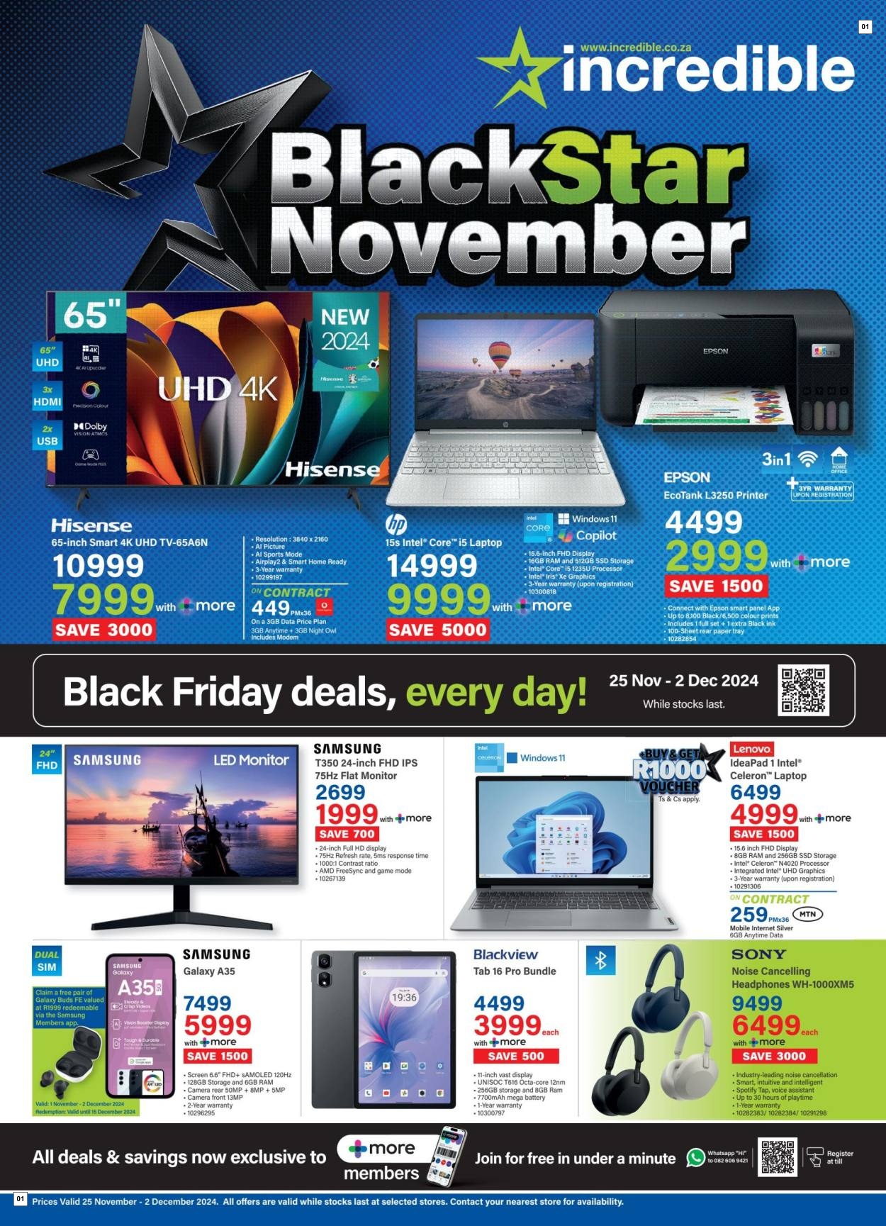 Incredible Connection Specials 25 Nov - 02 Dec