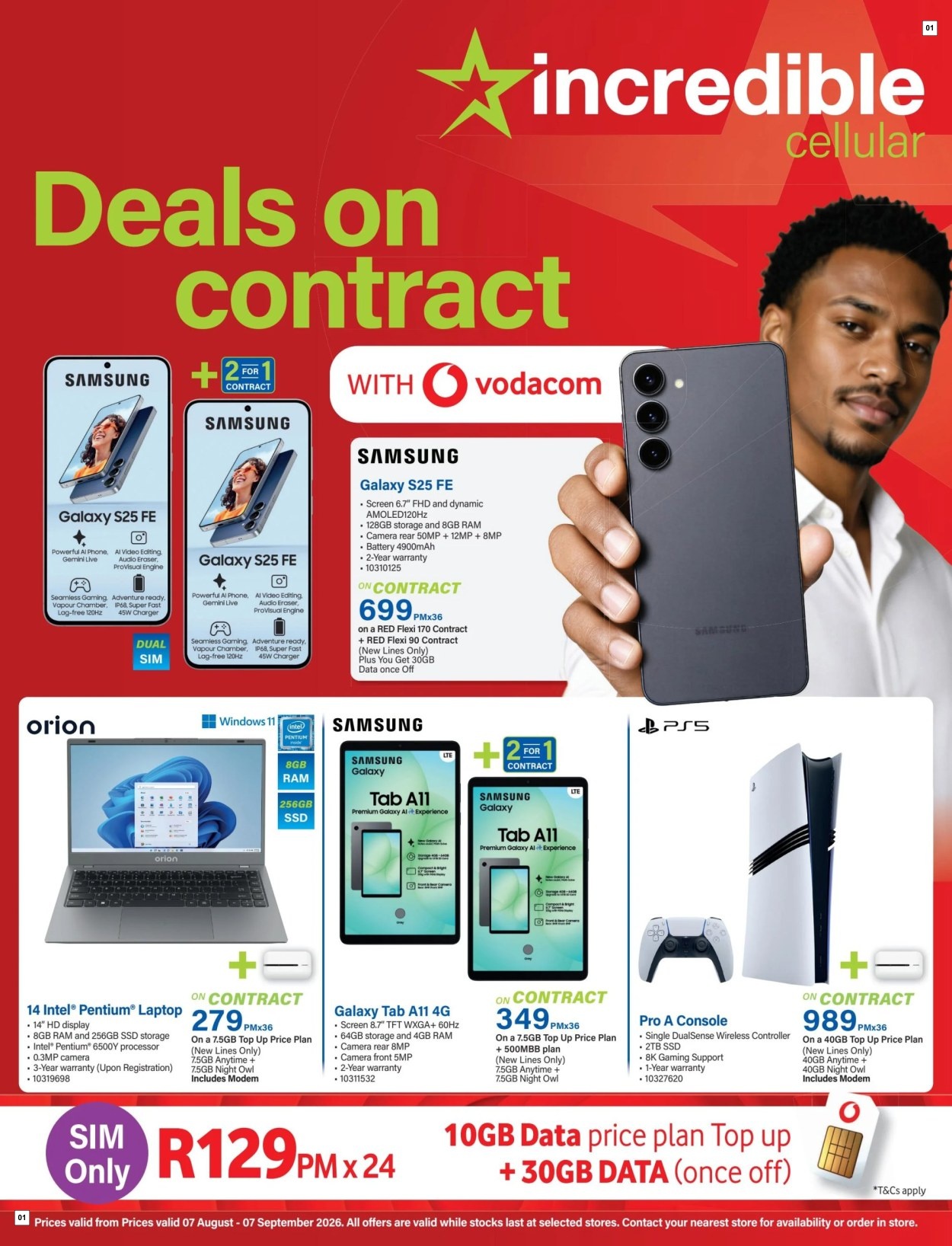 Incredible Connection Specials 07 Aug - 07 Sept