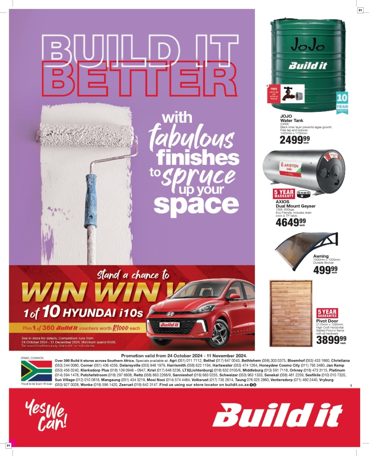 Build It Specials 24 Oct - 11 Nov